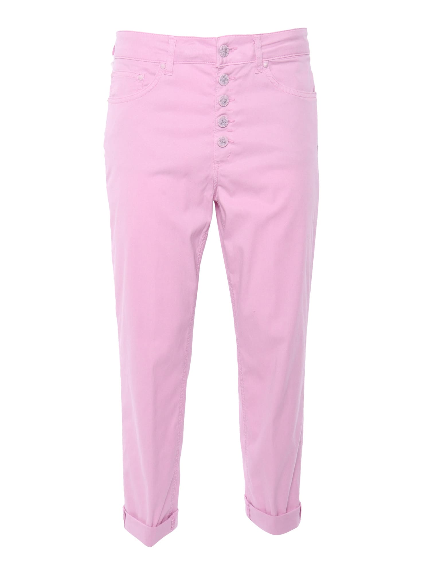 Pink High-waisted Jeans