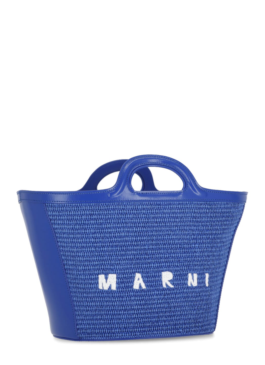 Shop Marni Tropicalia Handbag In Blue