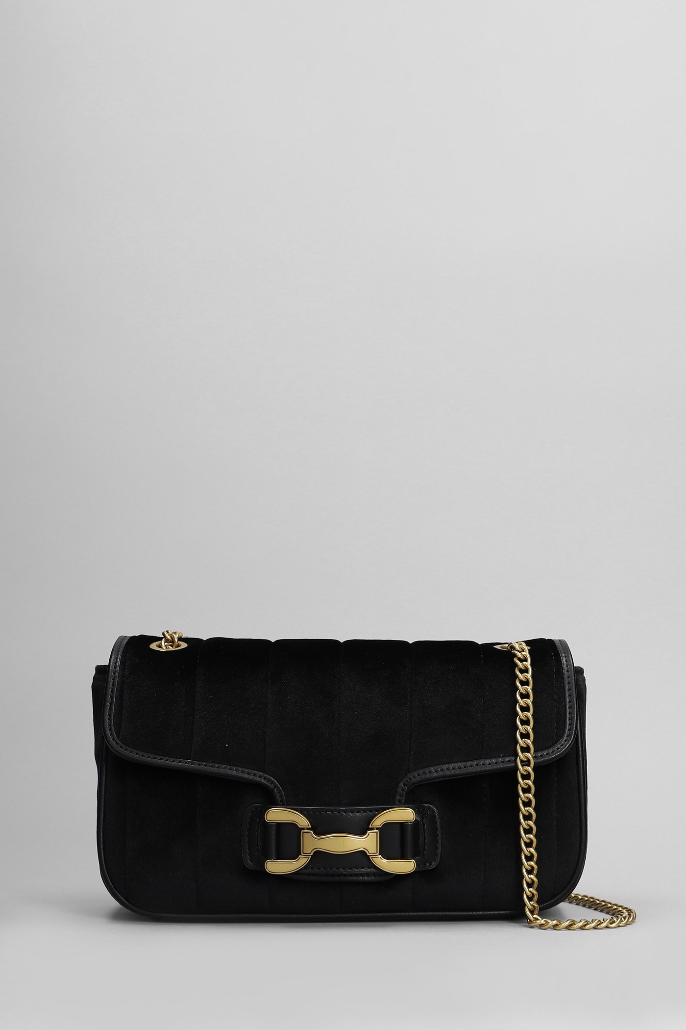 Shoulder Bag In Black Velvet