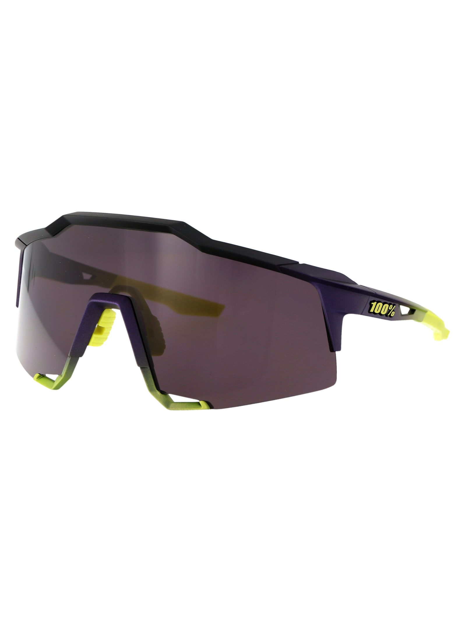 Shop 100% Speedcraft Sunglasses In Matte Metallic Digital Brights - Dark Purple Lens - Os