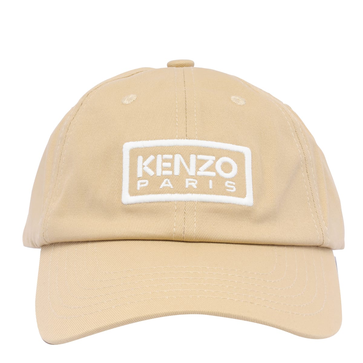 Shop Kenzo Paris Baseball Cap In Beige