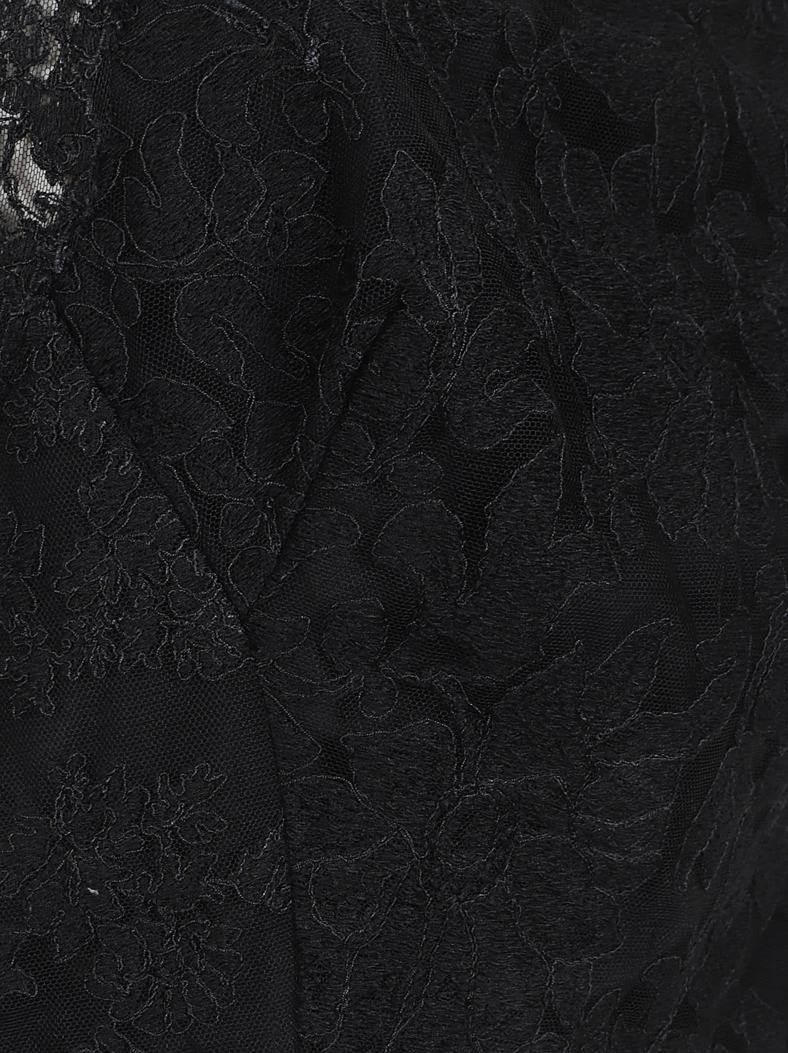 Ermanno Scervino Backless Halter Neck Lace Dress In Black