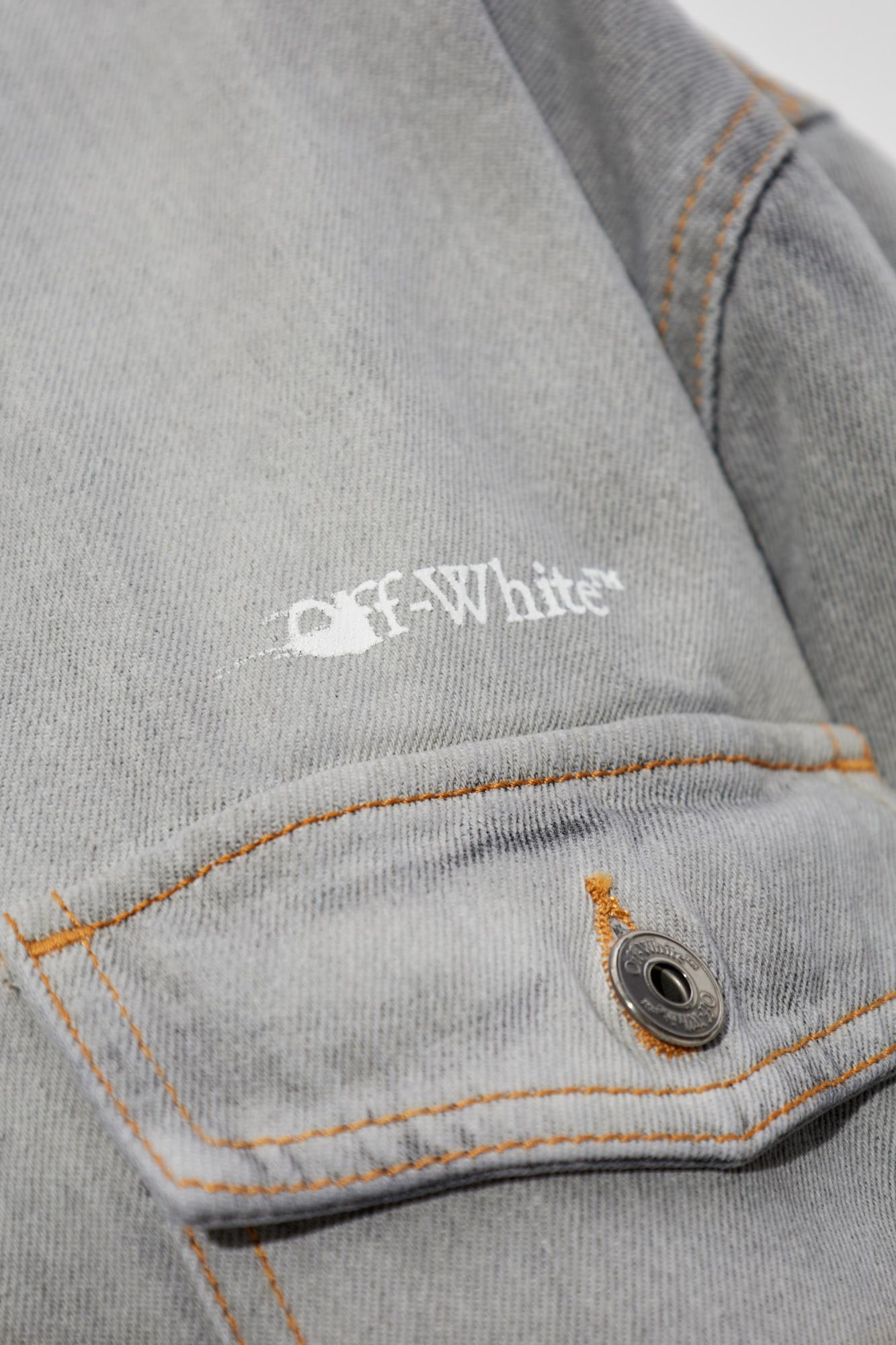 Off-white Denim Shirt In Gray