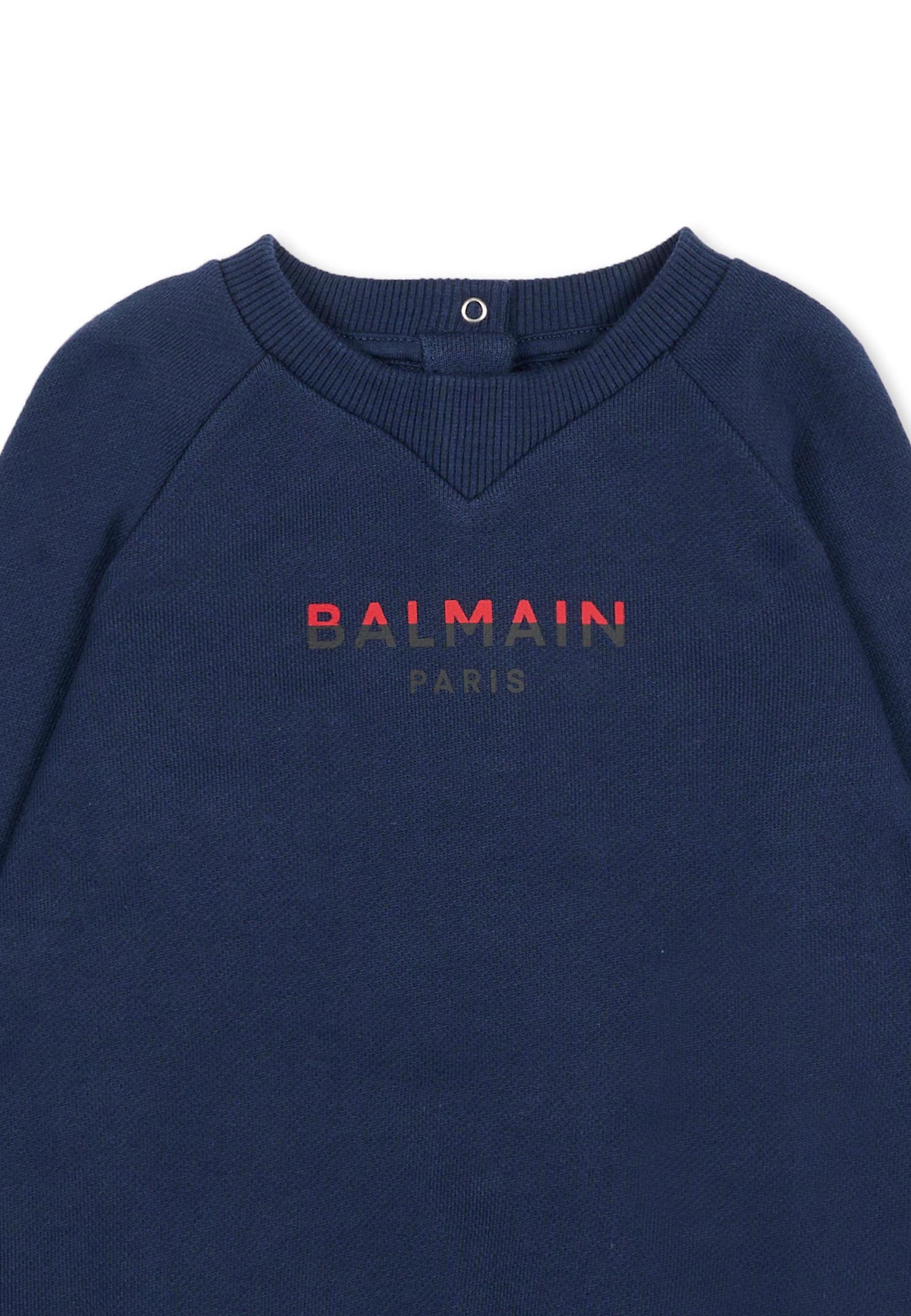 Balmain Blue Sweatshirt For Baby Boy With Logo In Blue