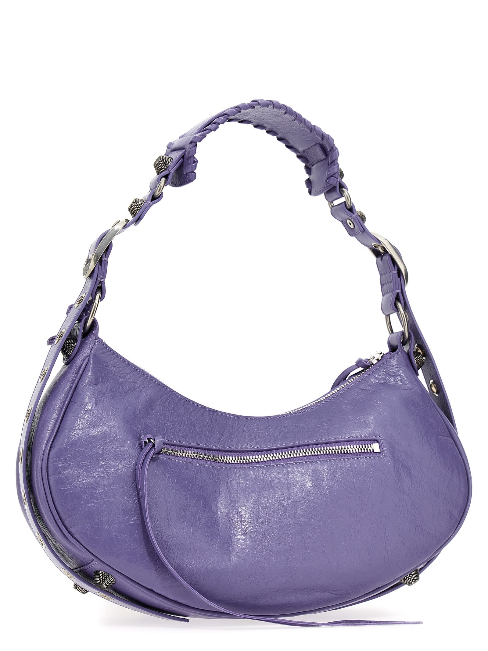 Balenciaga Light Purple Leather Le Cagole S Shoulder Bag In Purple