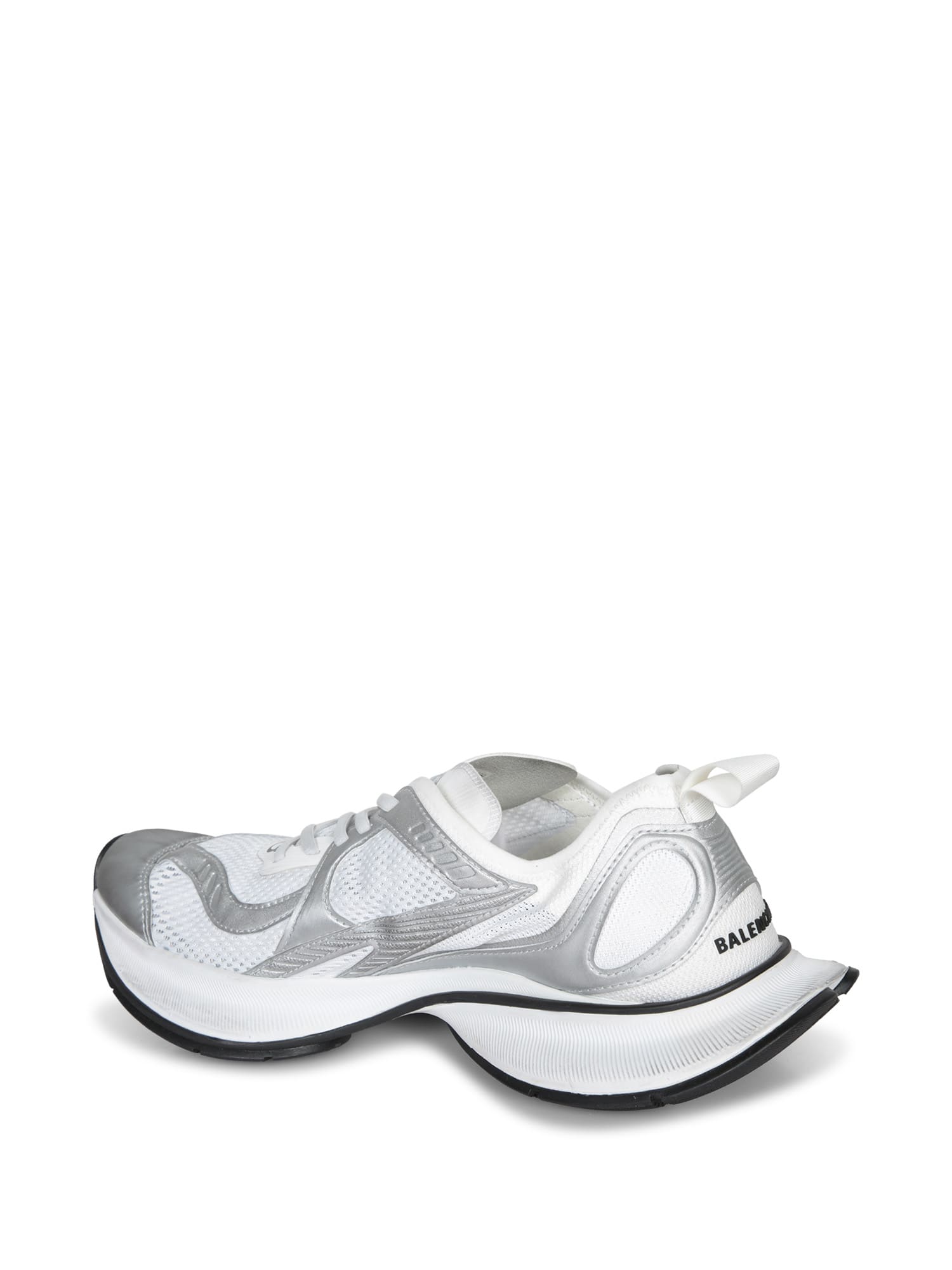 Balenciaga 'circuit' Grey Sneakers With Logo On The Sole And Back In Tech Fabric Blend Man In Silver