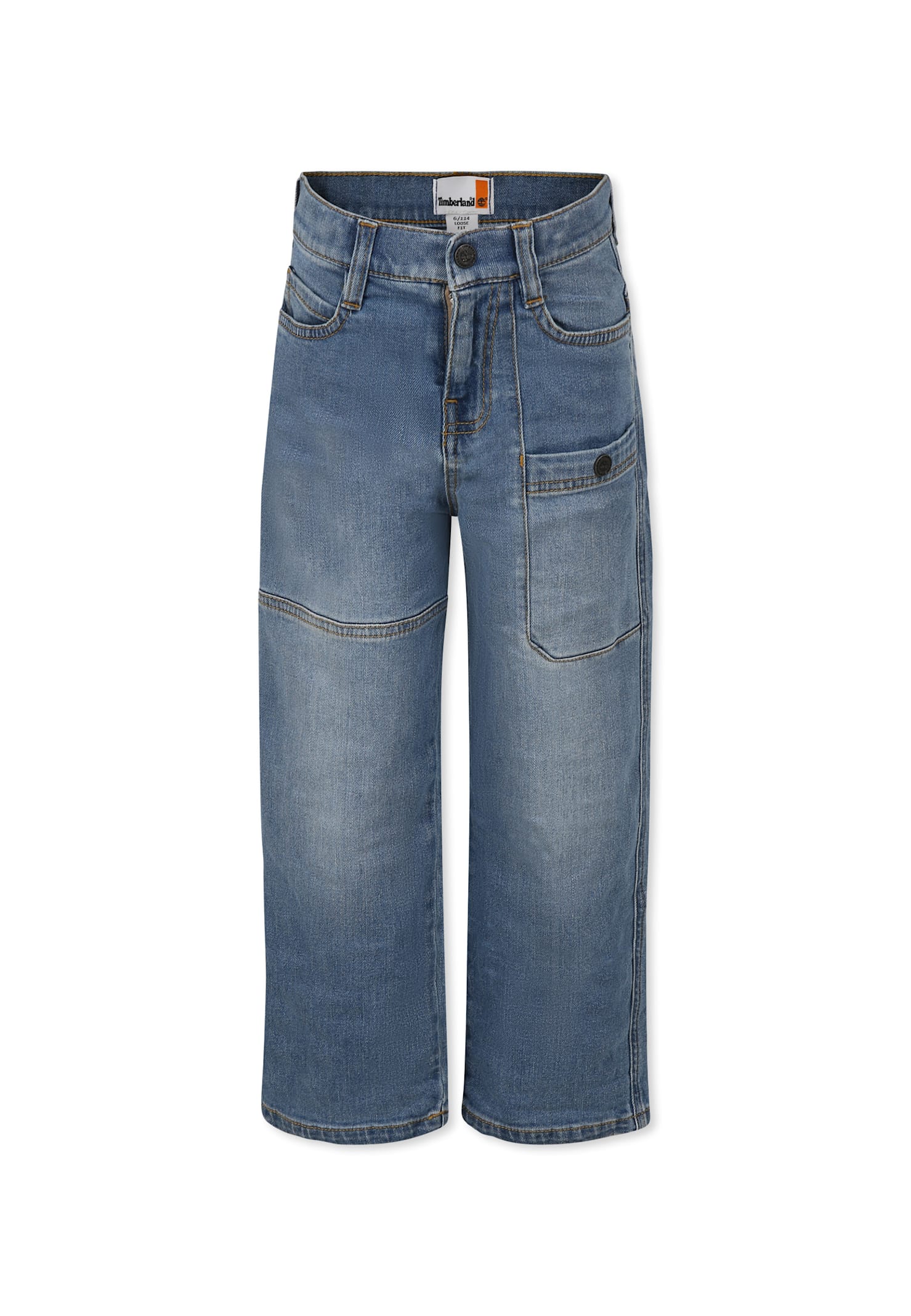 Timberland Denim Jeans For Boy With Tree In Denim