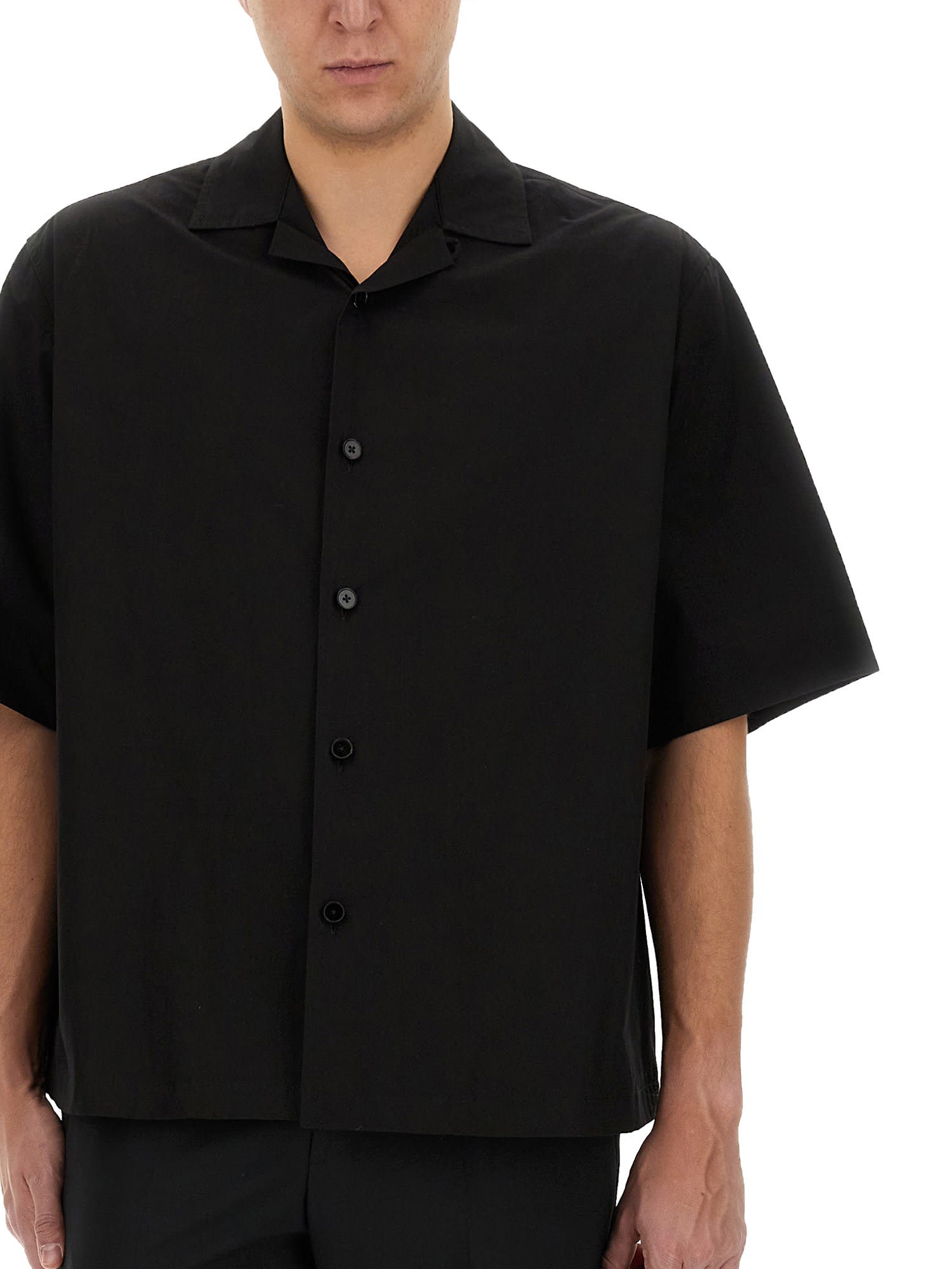 Shop Jil Sander Cotton Shirt In Nero