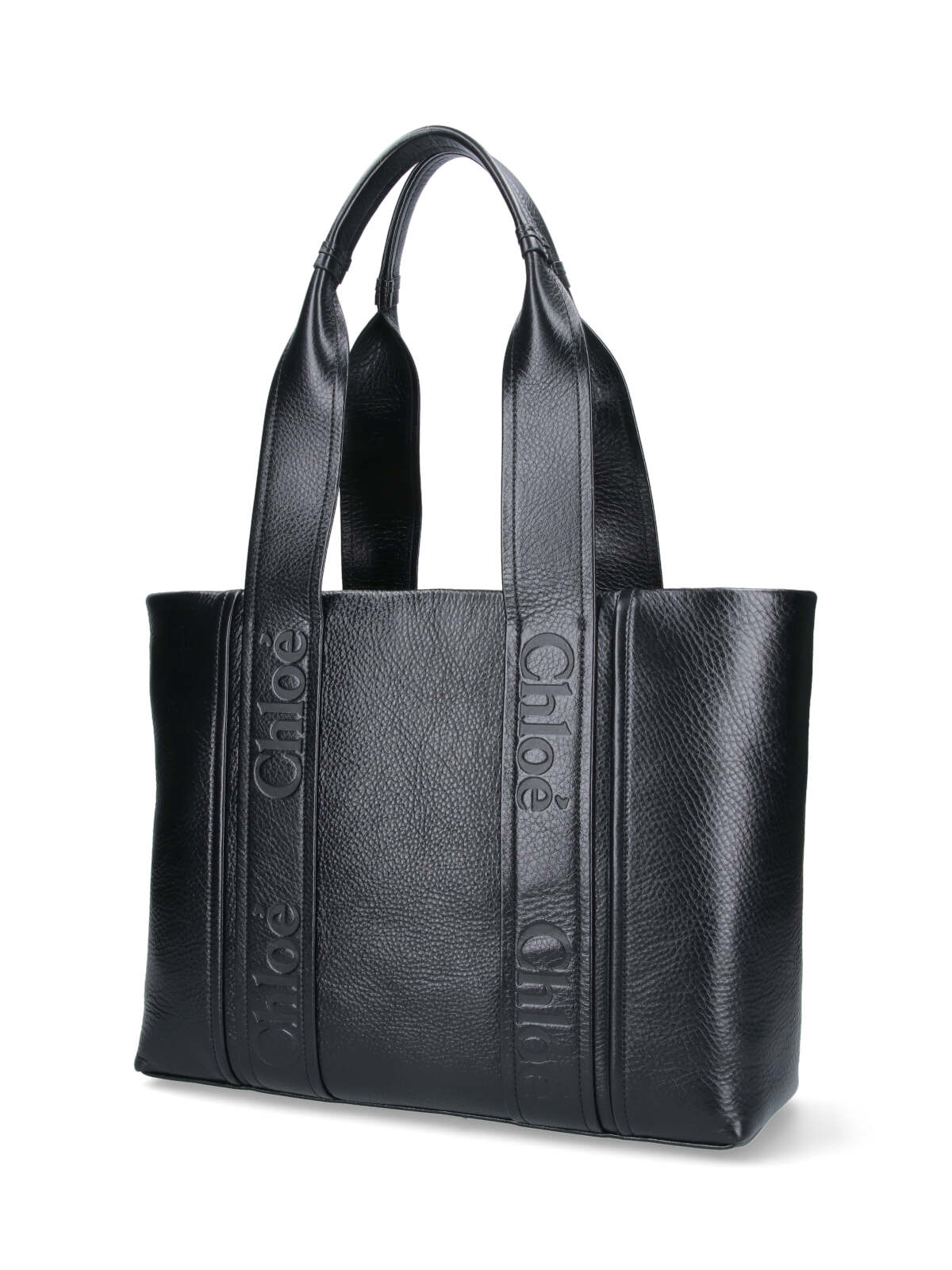 Shop Chloé Woody Tote Bag In Black