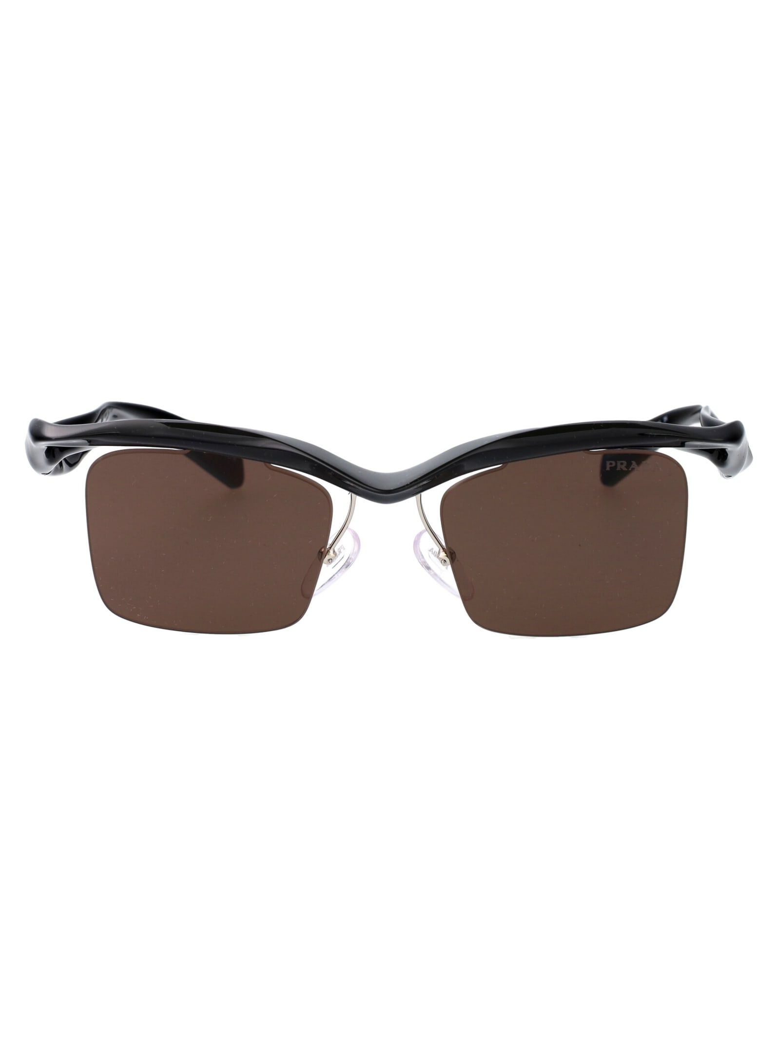 Shop Prada 0pr A15s Sunglasses In 1ab8c1 Black