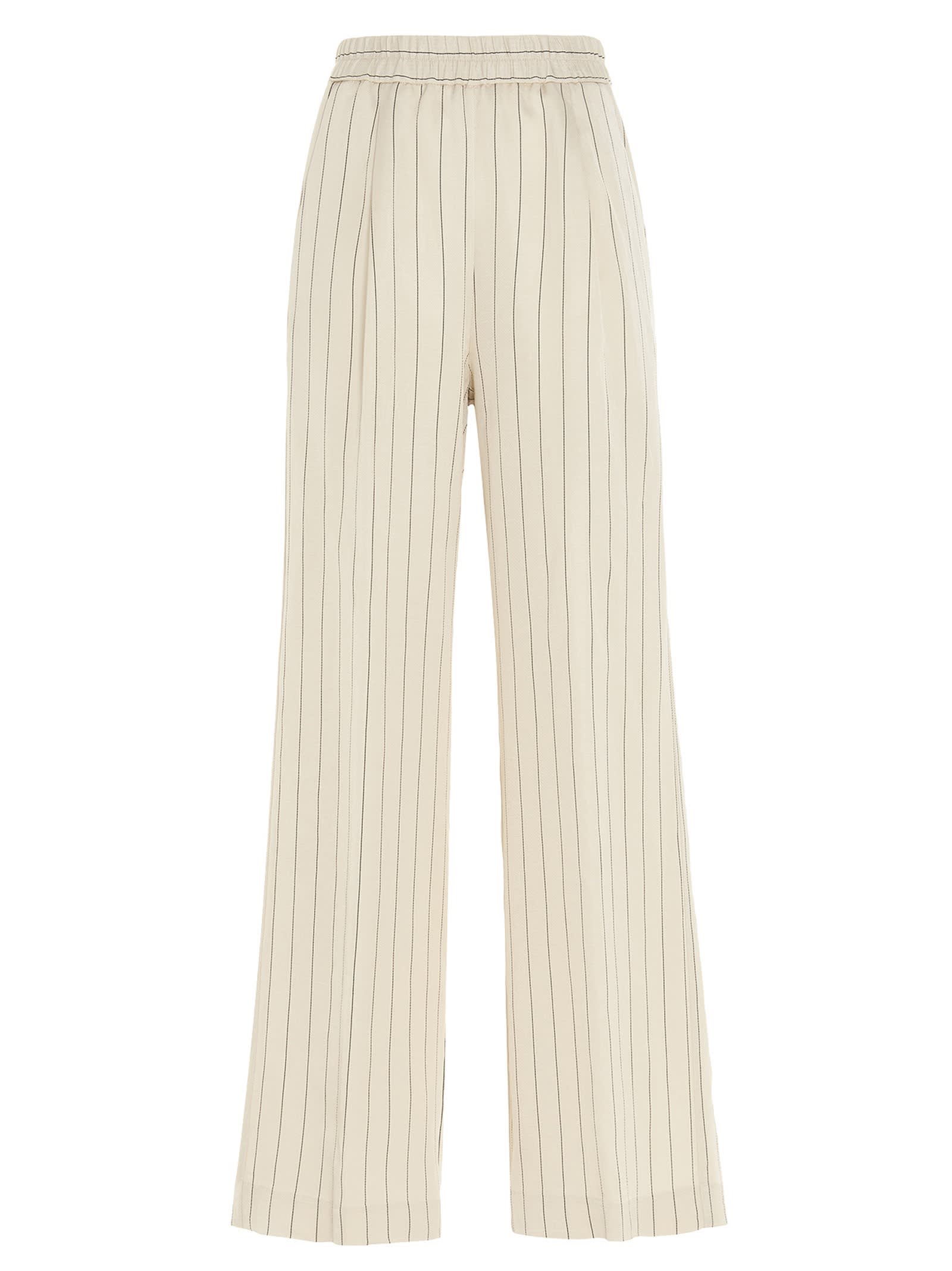 (nude) Pinstriped Trousers