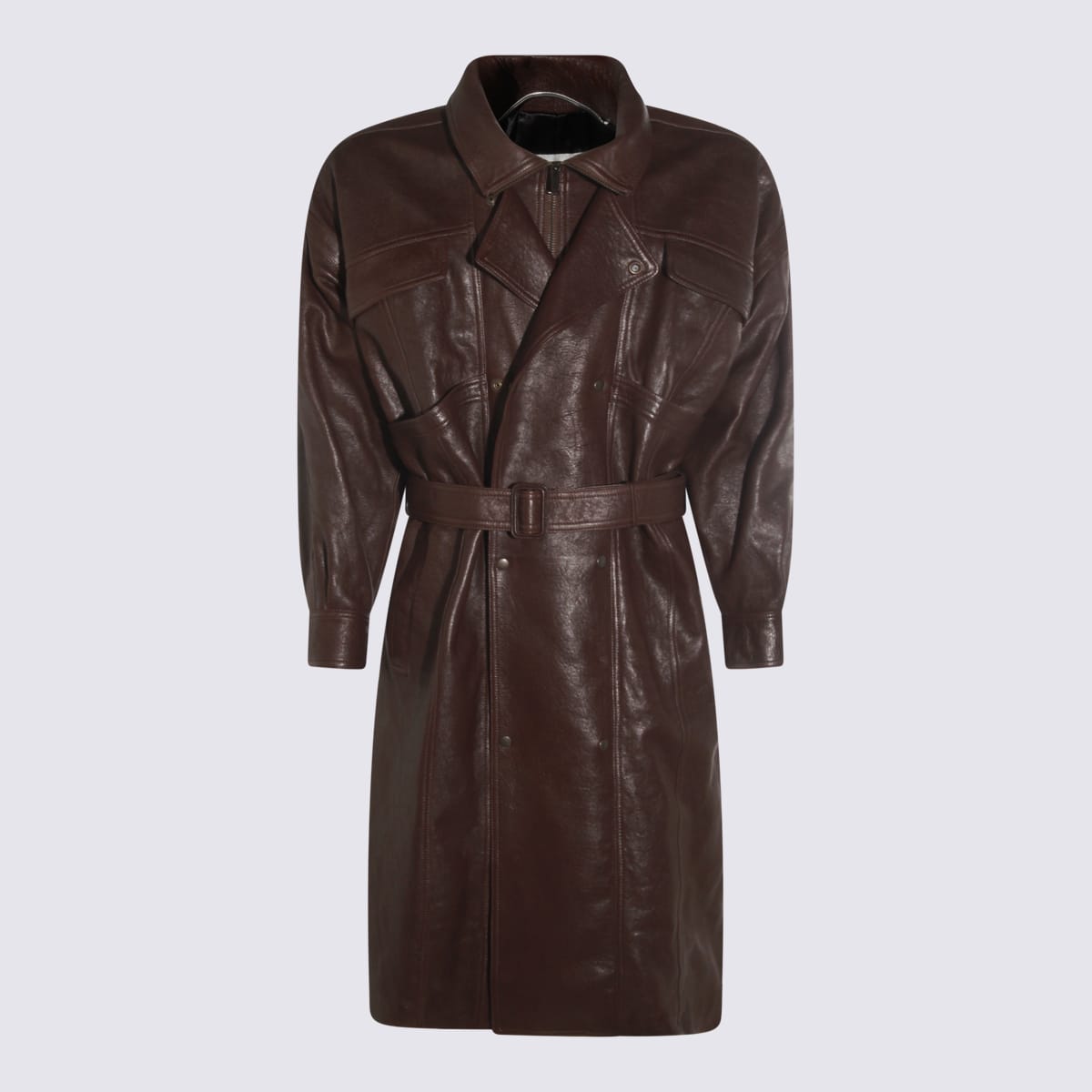 Saint Laurent Brown Leather Jacket - Saint Laurent - Modalova