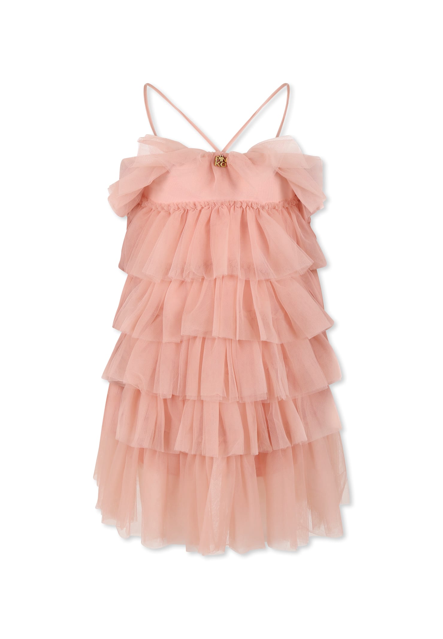 Pinko Pink Jumpsuit For Girl With Logo In Pink