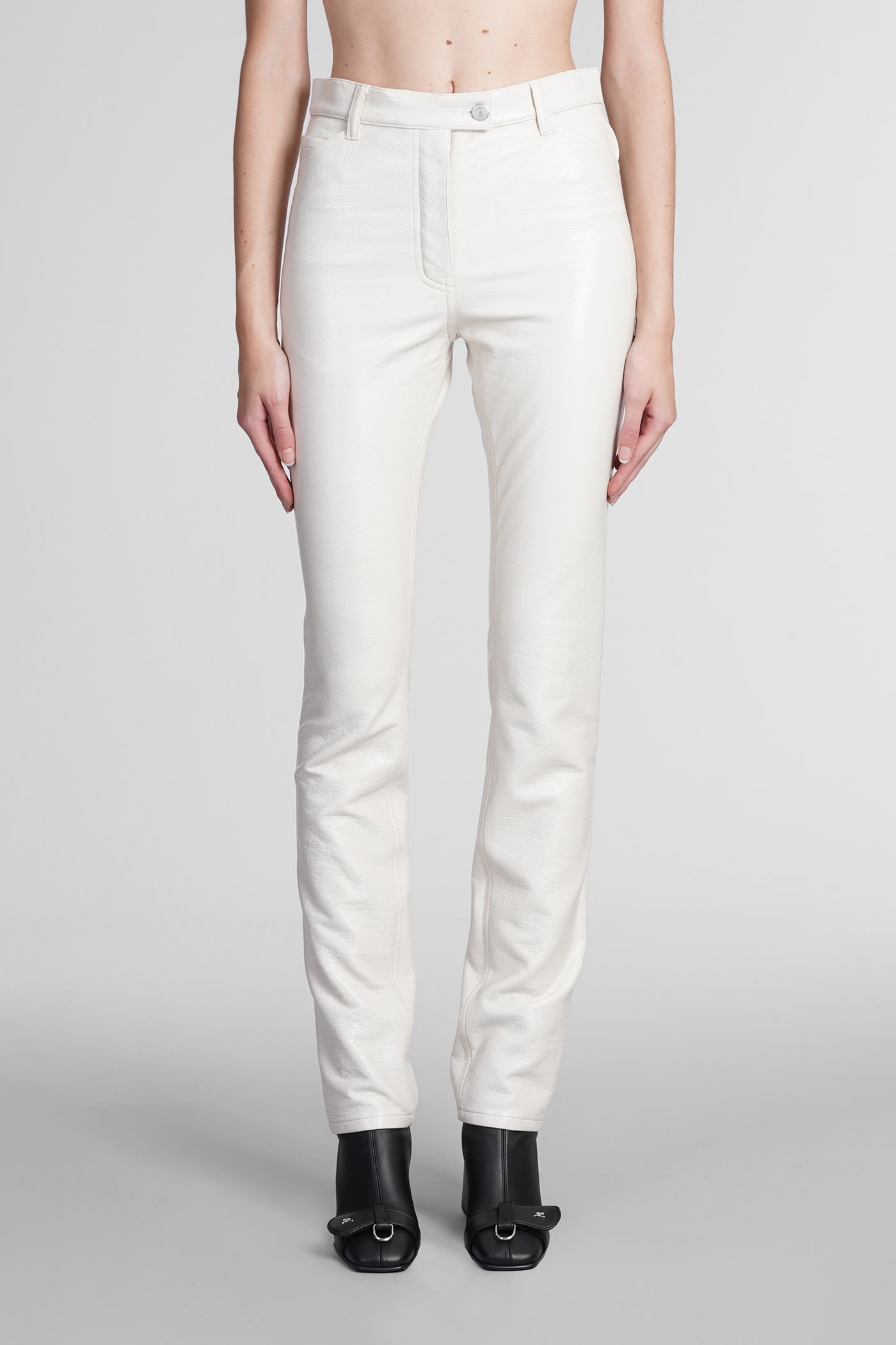 Courrèges Pants In White Cotton