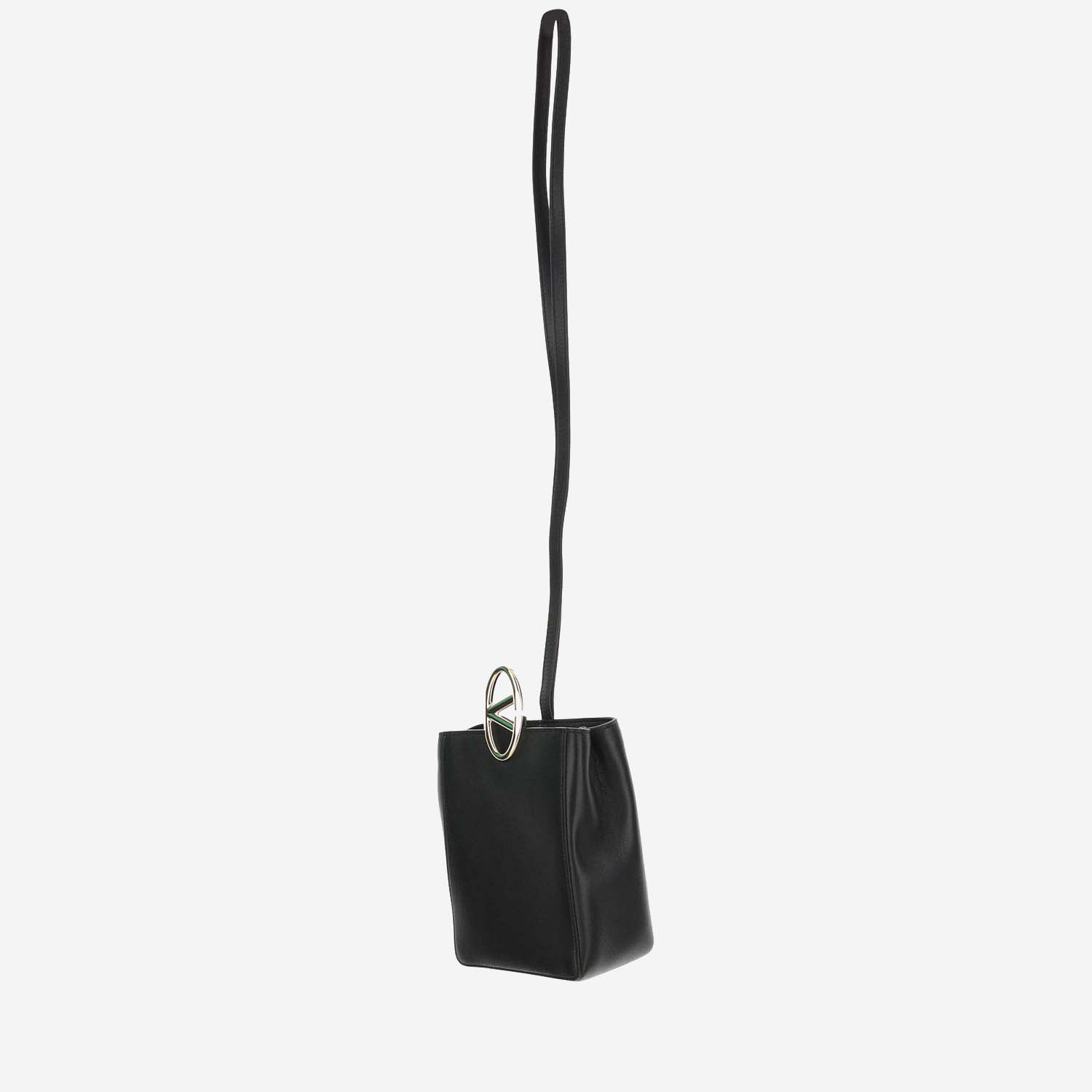 Shop Valentino Vlogo Shoulder Bag In Black