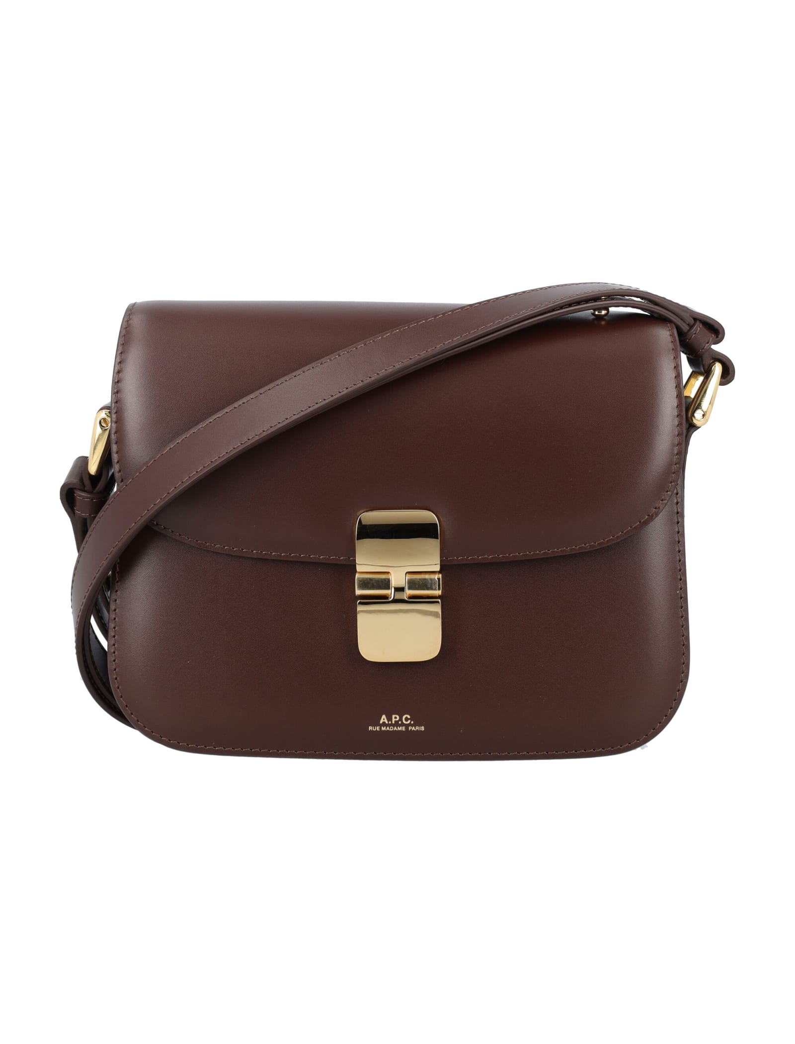 A.P.C. Grace Small Croc-effect Leather Shoulder Bag