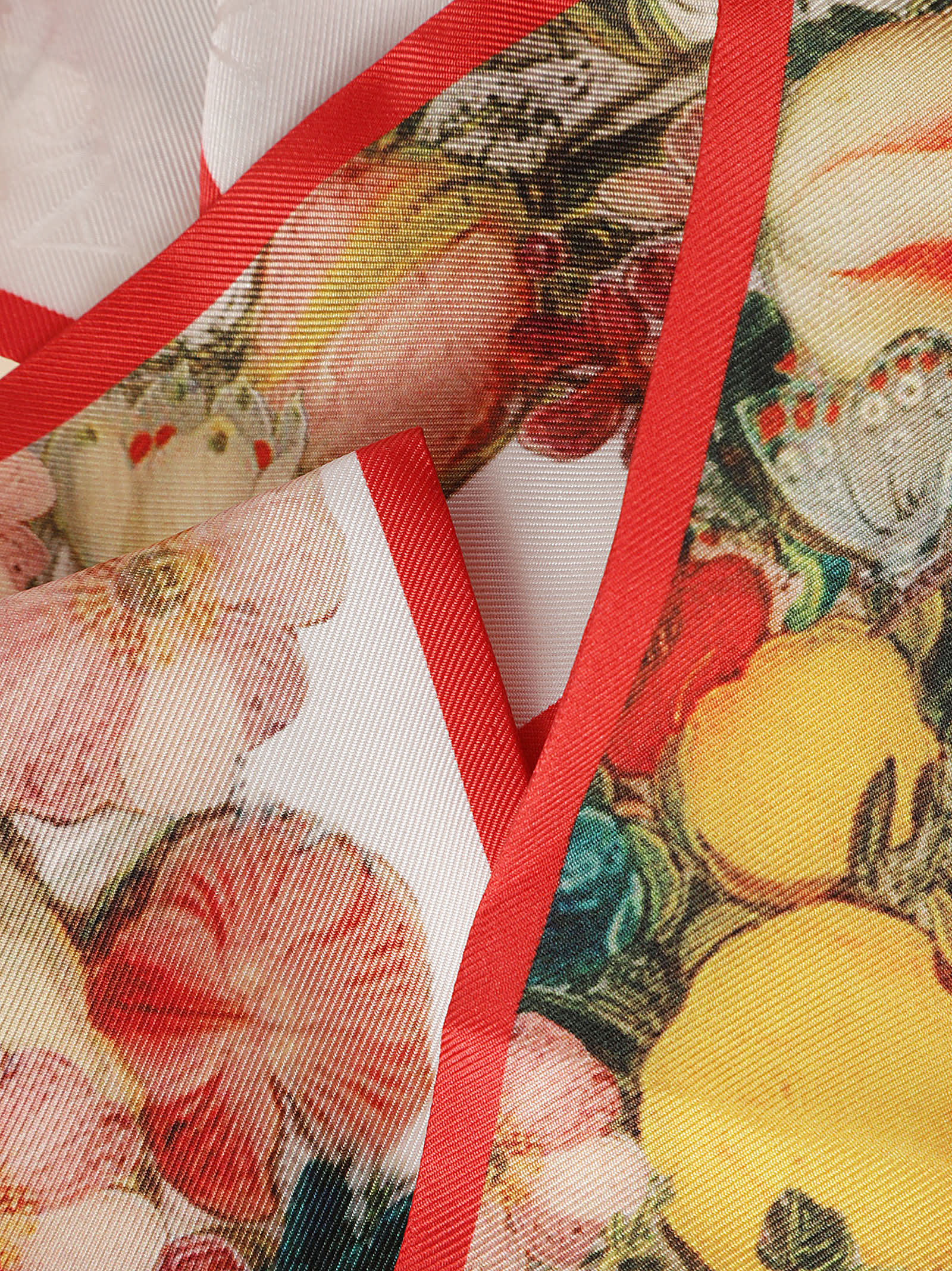 Alexander Mcqueen Rib Dutch Floral Scarf In Ivory