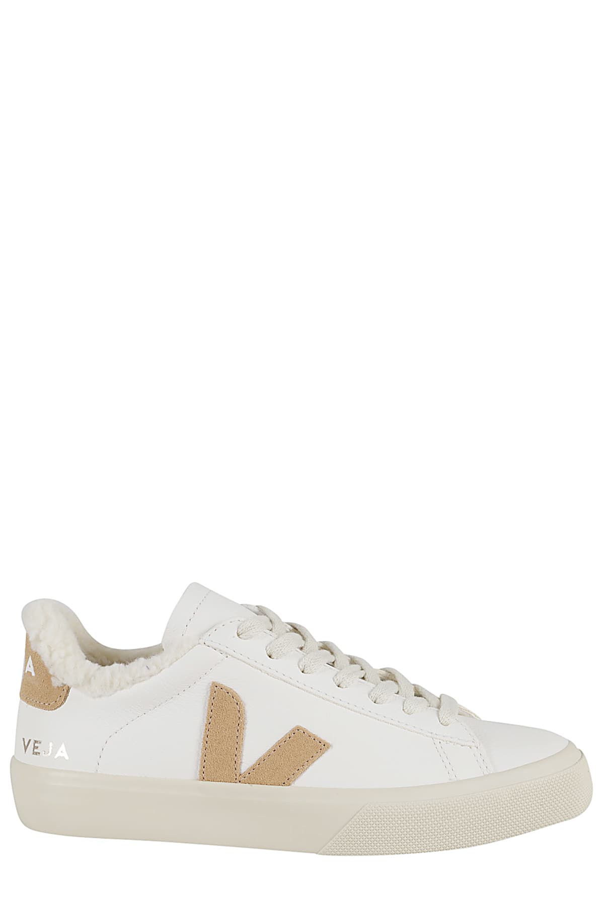 Veja Low Top Rubber Sole Sneakers In Extra White Desert