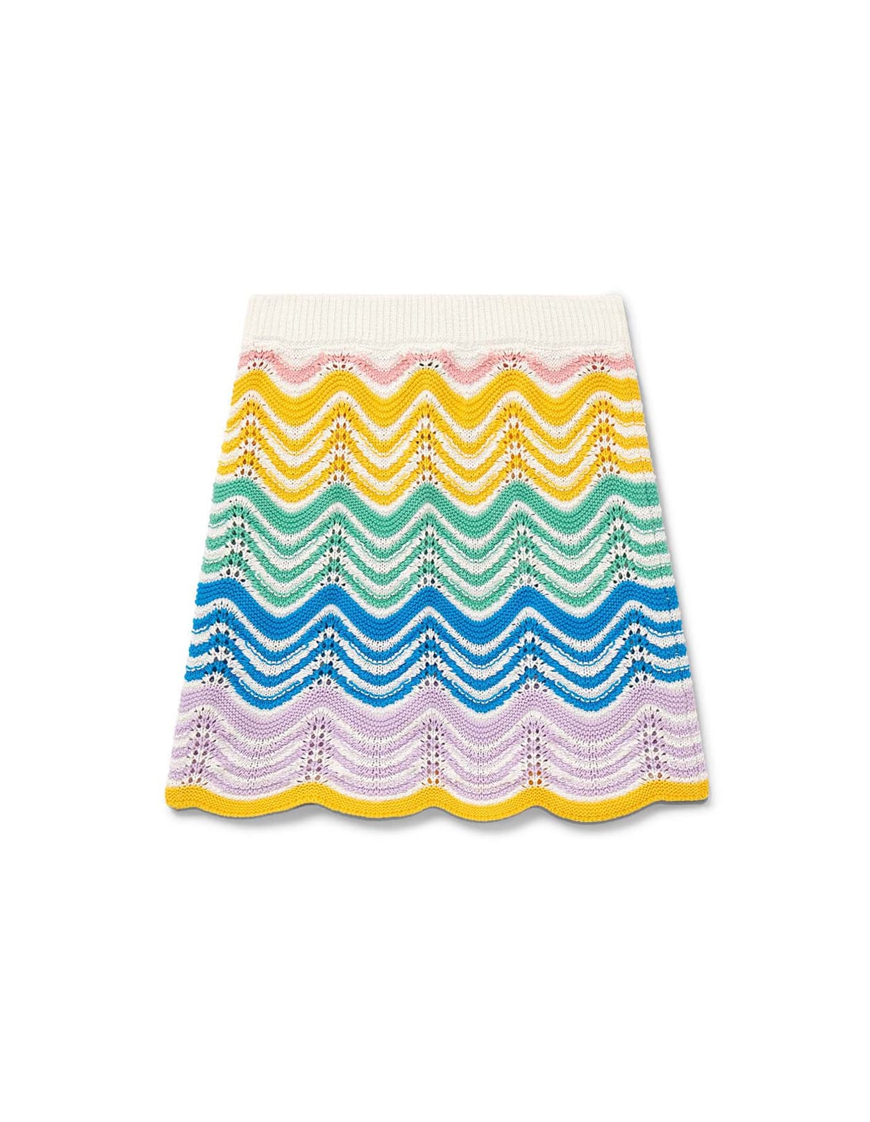 Shop Casablanca Gradient Wave Crochet Mini Skirt