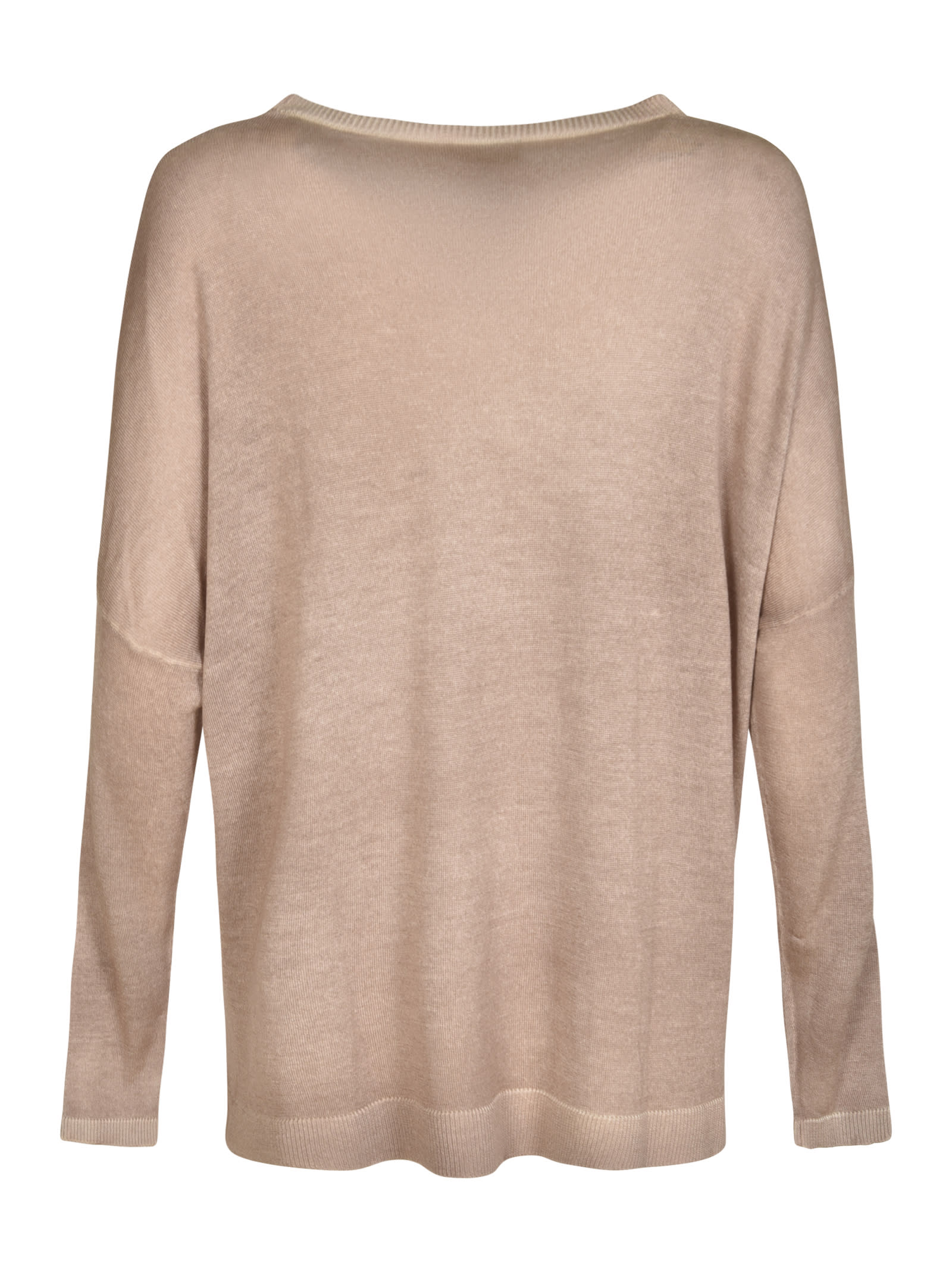 Shop Avant Toi Round Neck Plain Sweater In Beige