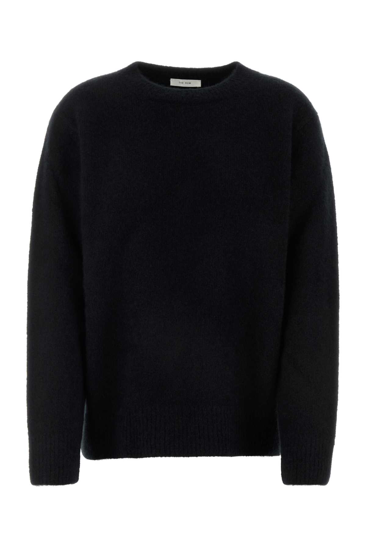 The Row Black Cashmere Blend Hiege Oversize Sweater