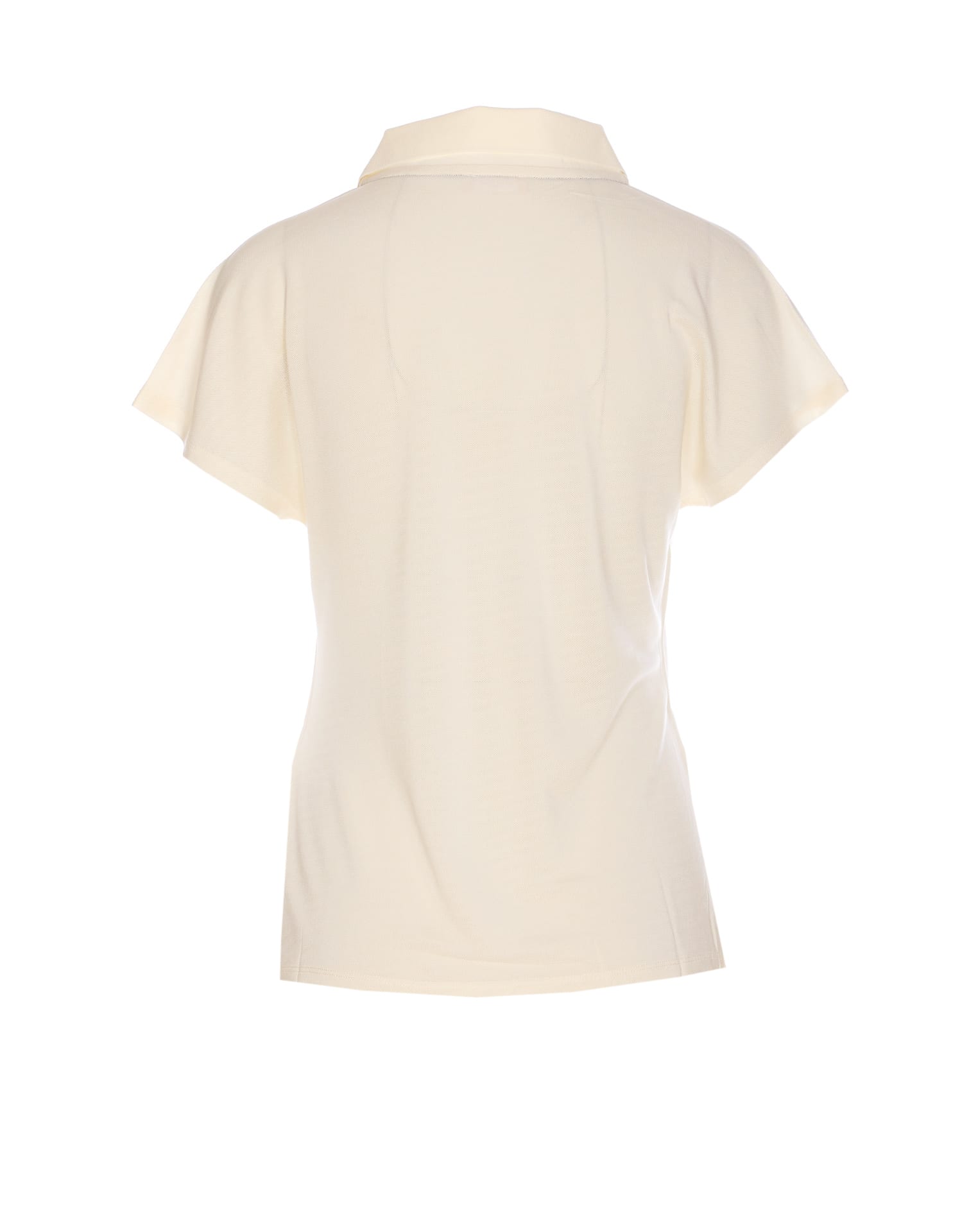 Liu •jo Collared V-neck Short Sleeves T-shirt In White
