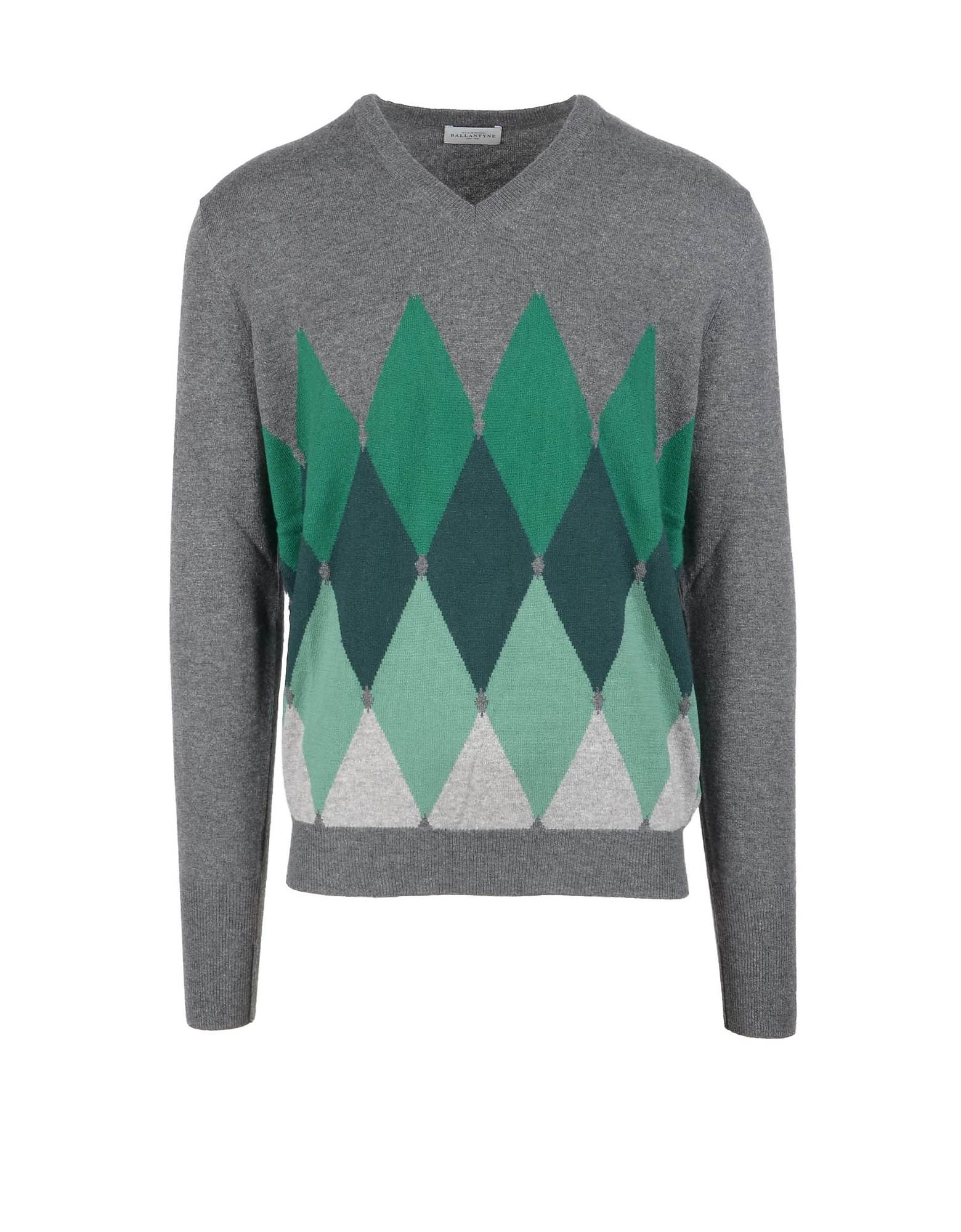 Ballantyne Mens Green / Gray Sweater