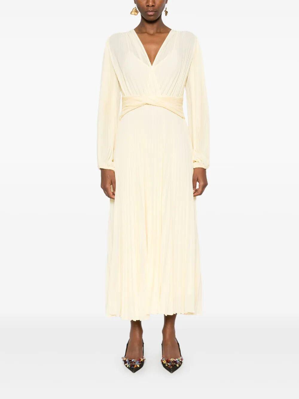 Shop Twinset Pleated Wrap Dress
