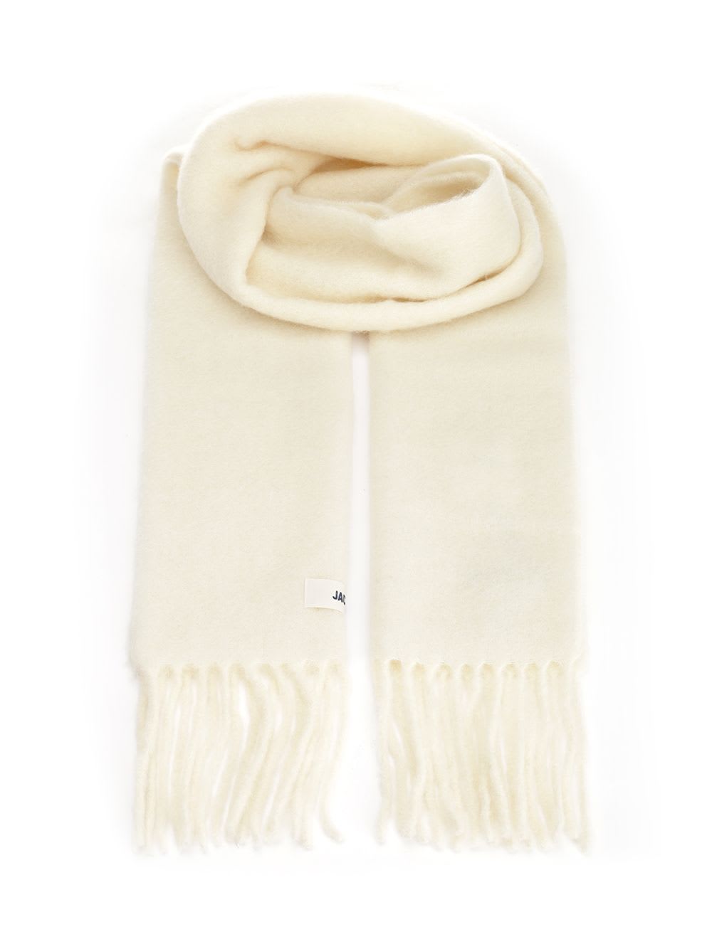 Jacquemus Wool Blend Scarf In White