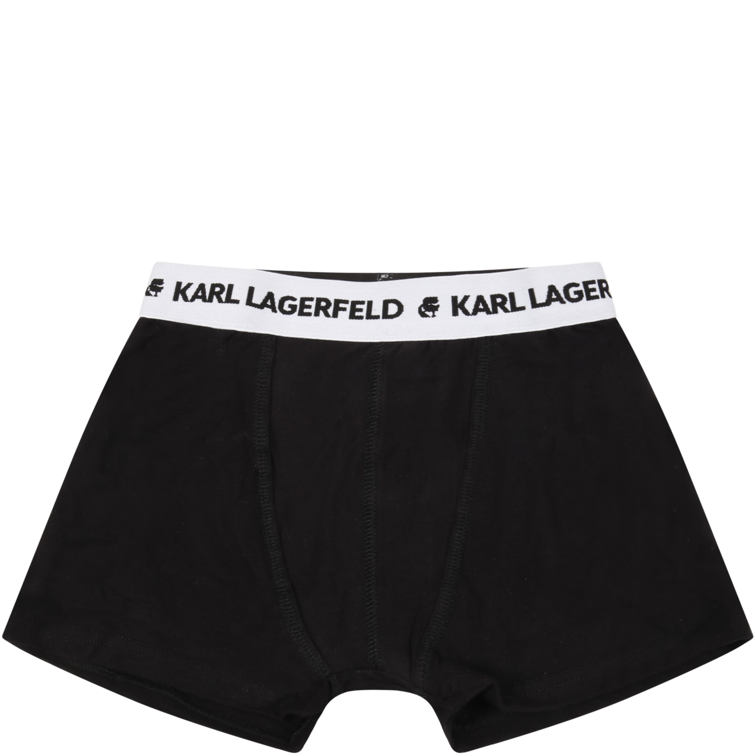 Karl Lagerfeld Black Set For Boy With White Logo In Black