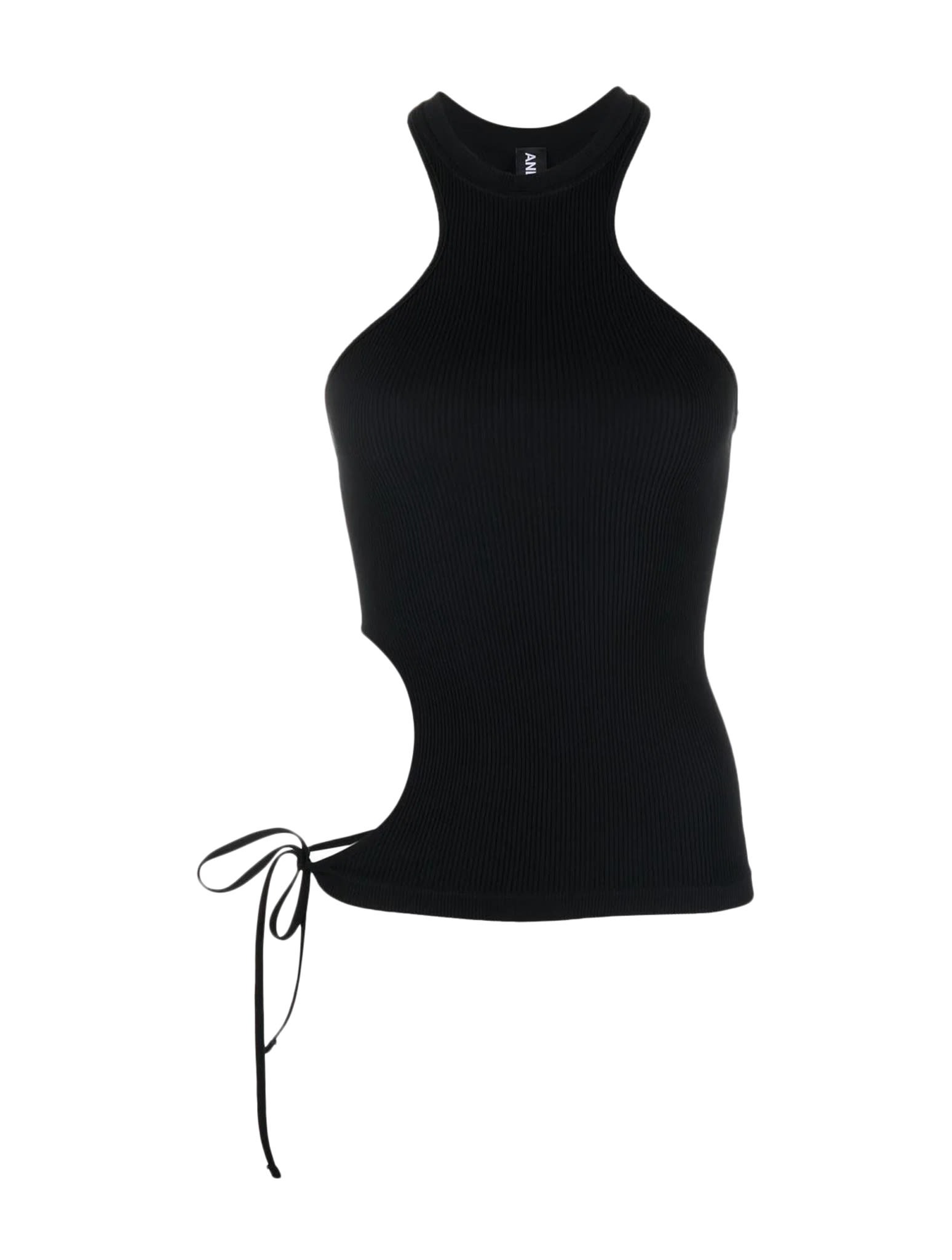 ANDREADAMO Ribbed Jersey Tank Top With Coulisse Det