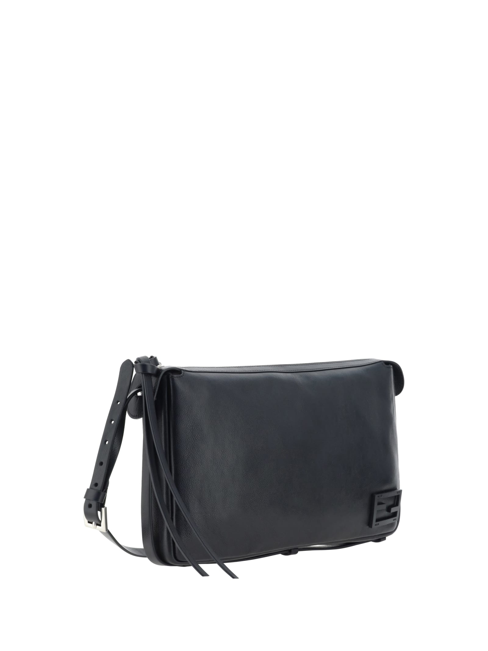 Shop Fendi Simply Medium Shoulder Bag In Neropuvibr
