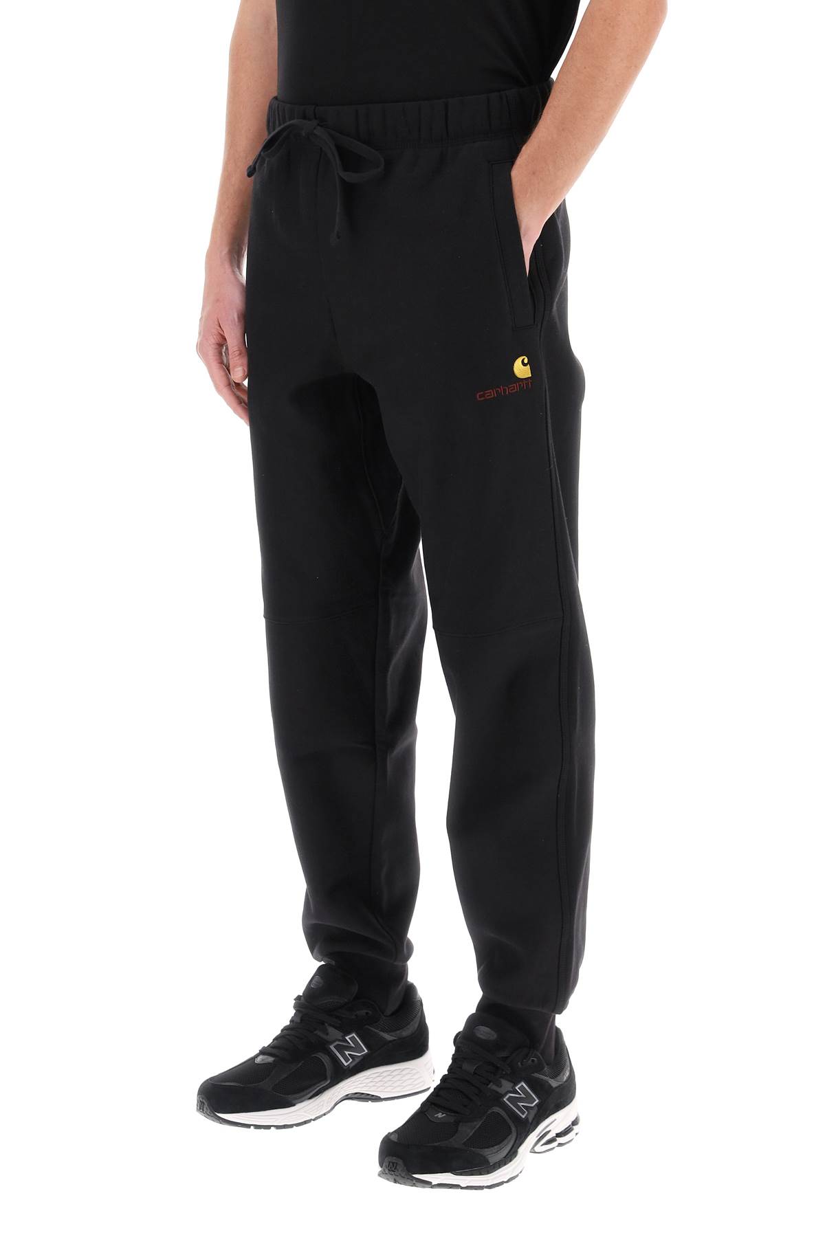 Carhartt Black American Script Sweatpants In Black (black)
