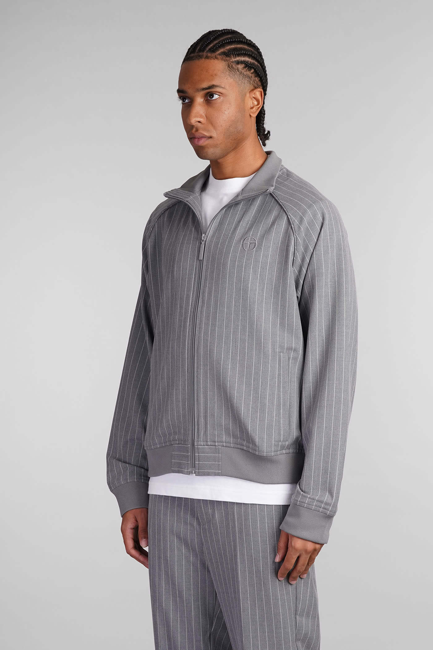 Shop Sergio Tacchini Sweatshirt In Grey Polyester