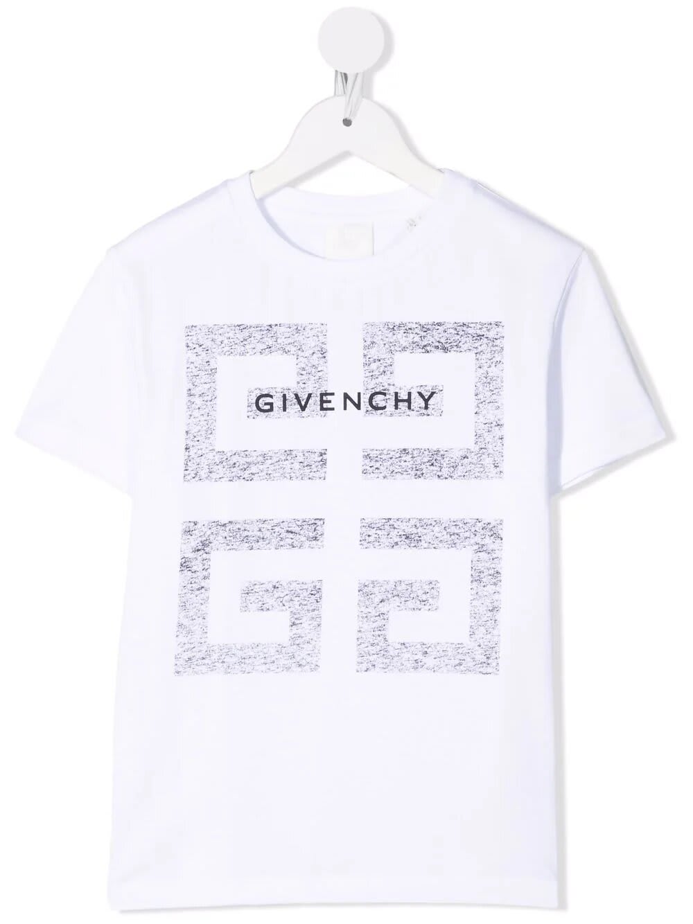 Kids White T-shirt With Maxi Givenchy 4g Print
