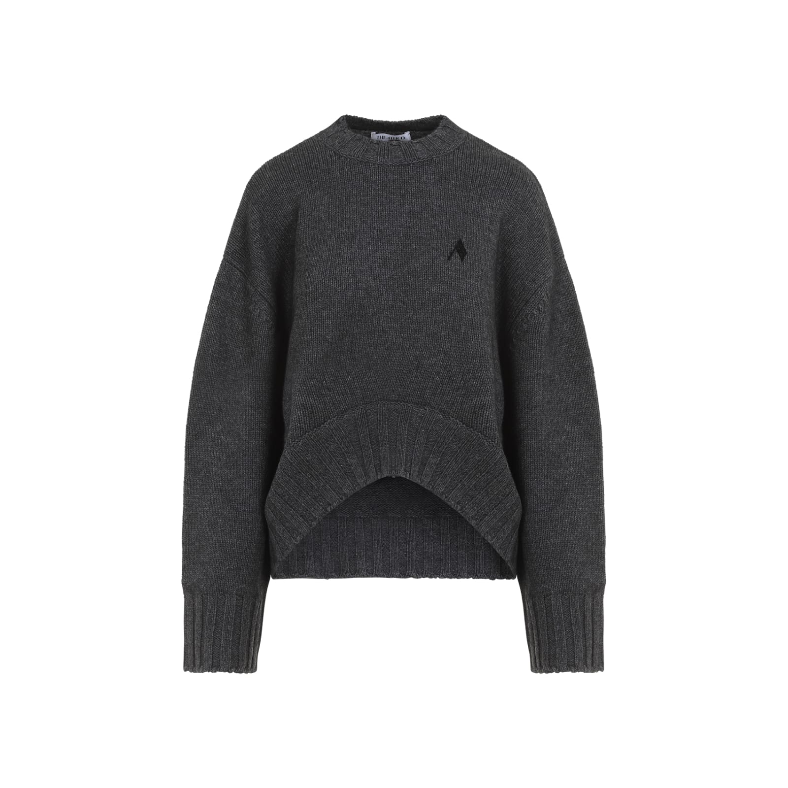 Shop Attico Wool Pullover In Grey