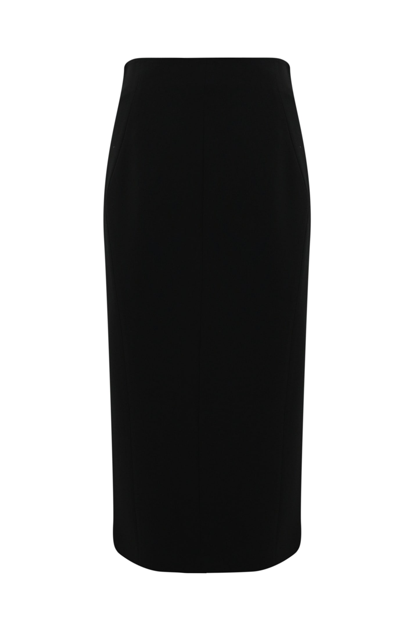 Shop Max Mara Claudia Skirt In Cady In Nero