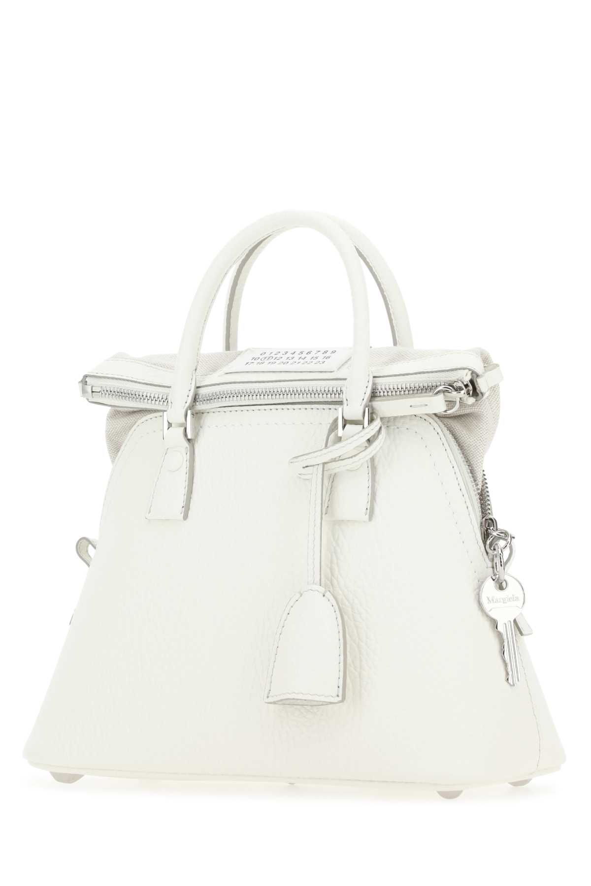 Maison Margiela White Leather 5ac Handbag In H0157