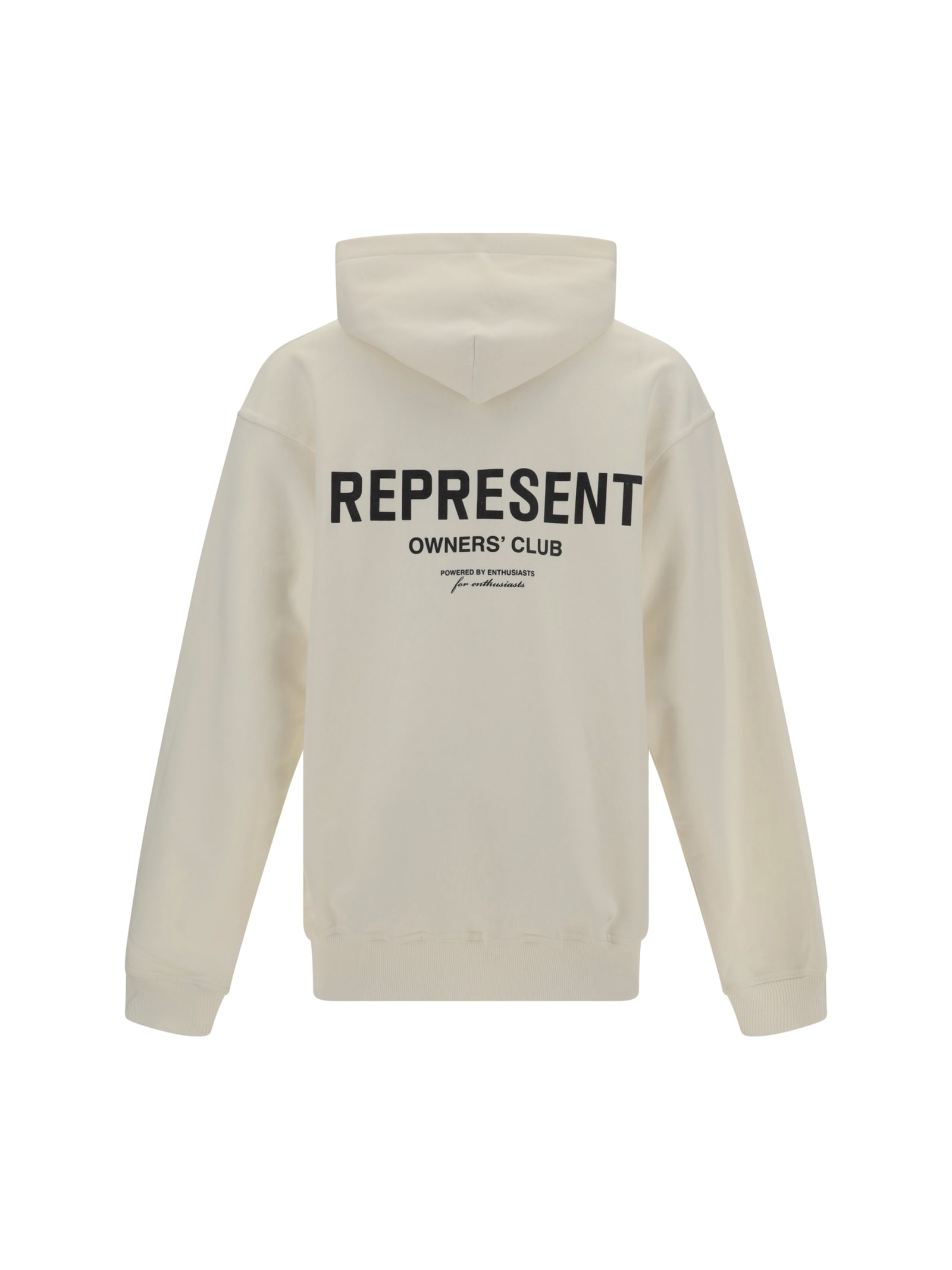 Shop Represent Hoodie In Flat White
