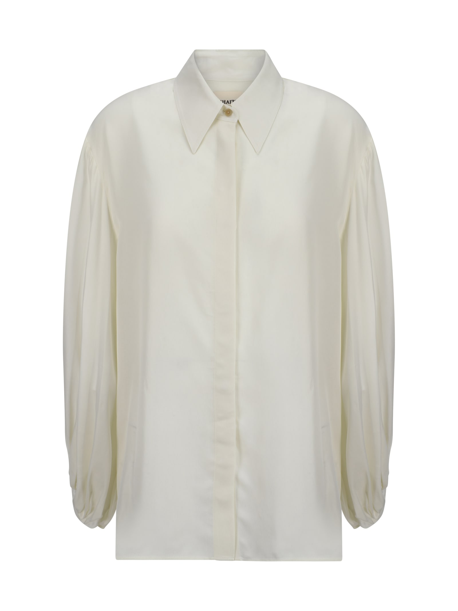 Shop Khaite Bam Shirt In Cream