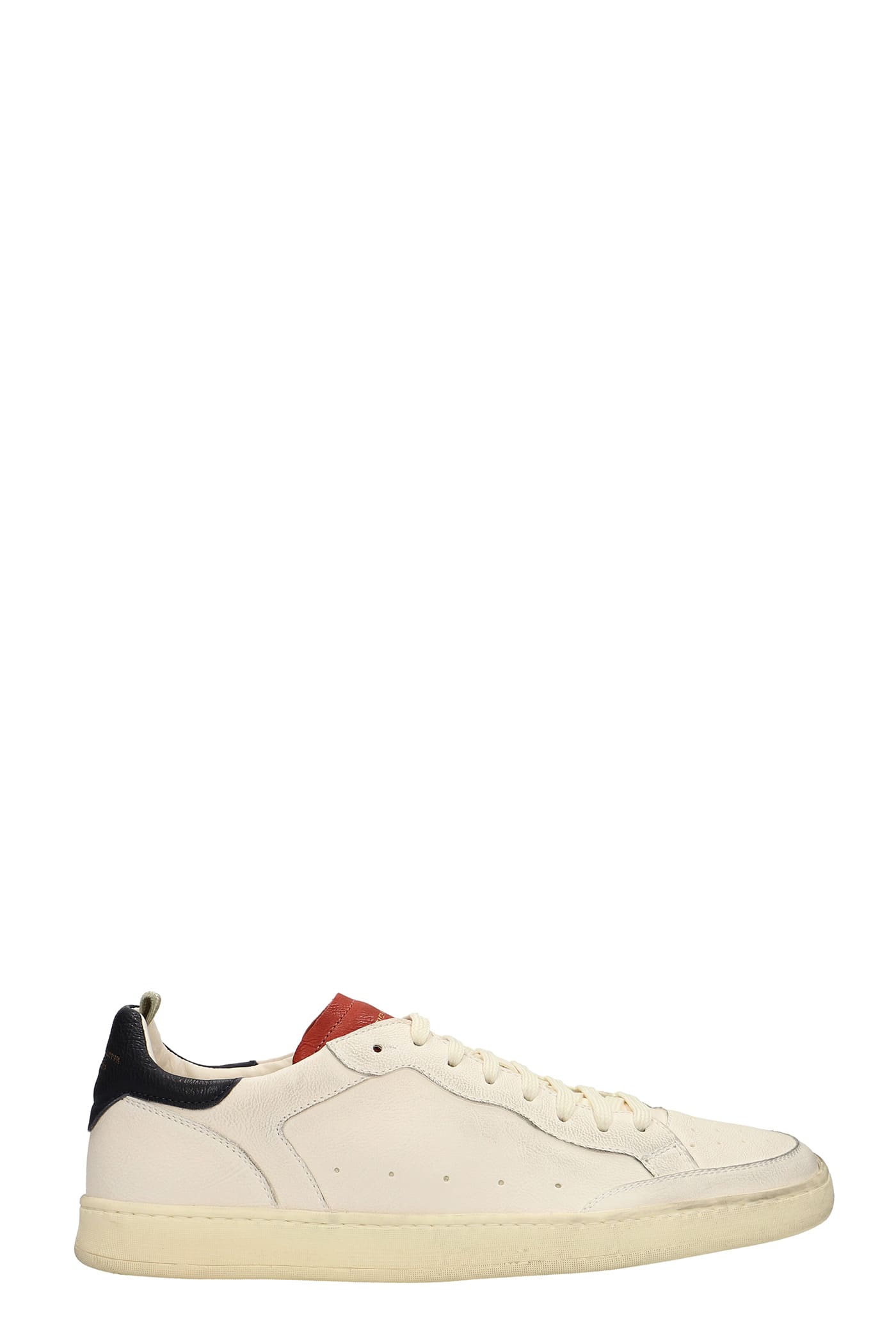 Officine Creative Sneakers In White Leather