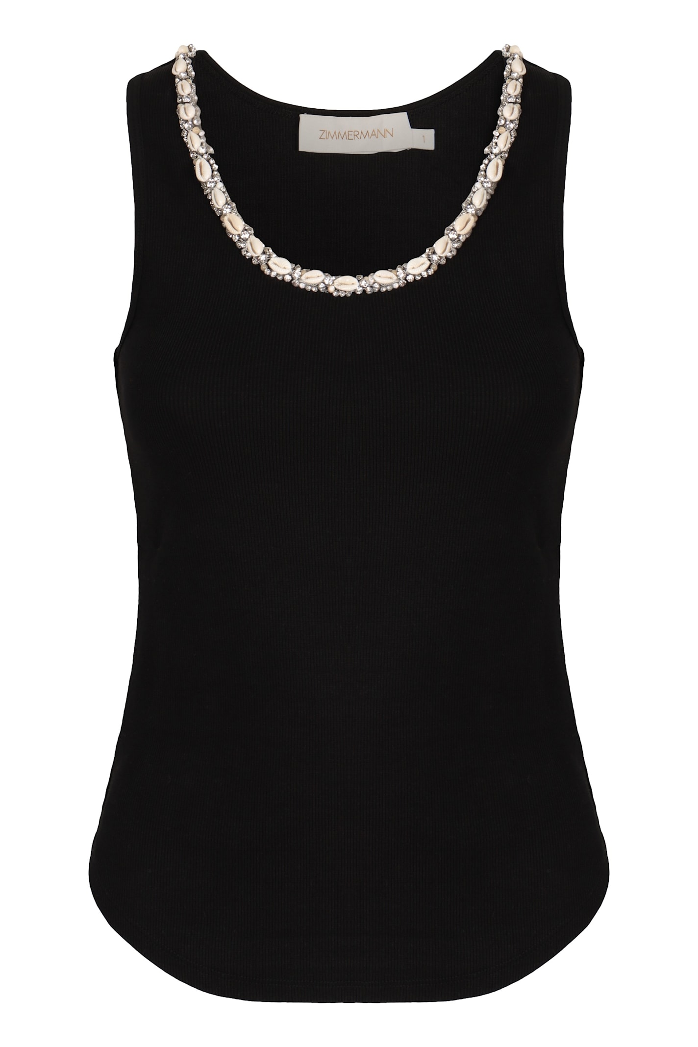 Zimmermann Illuminate Embellished Tank In Black In Black