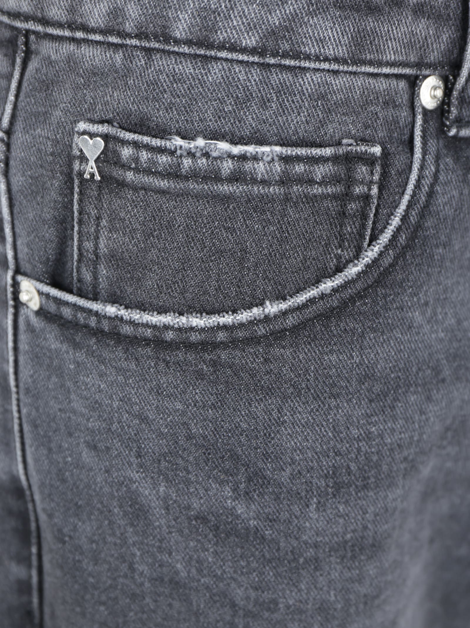 Shop Ami Alexandre Mattiussi Jeans Jeans In Used Black