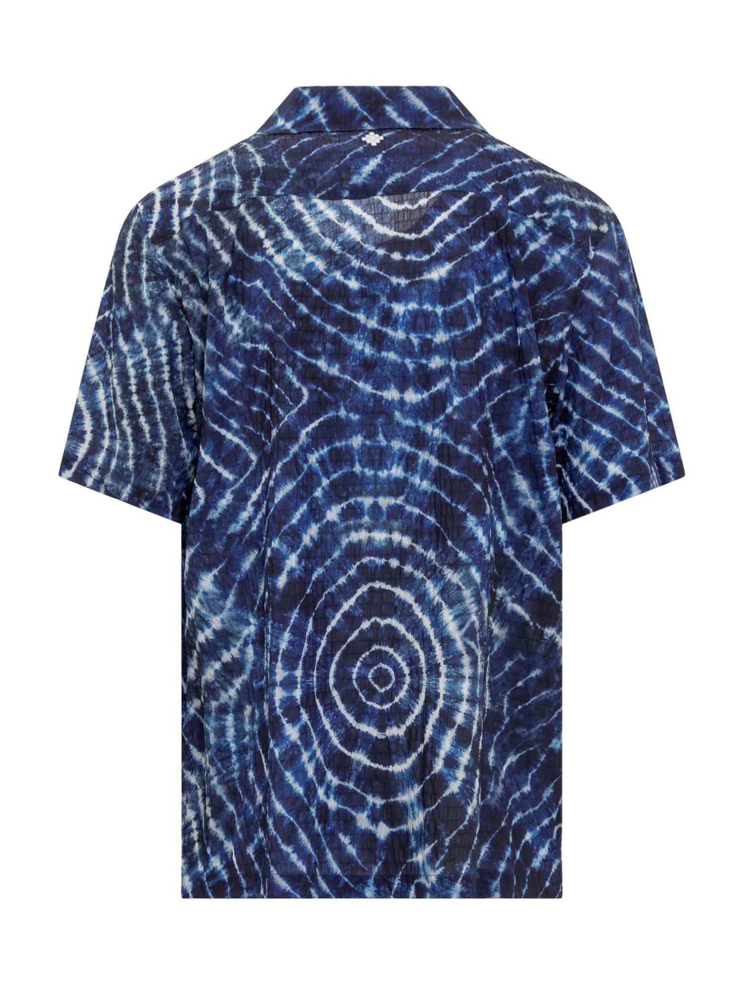 Shop Marcelo Burlon County Of Milan Soundwaves Shirt In Blue White