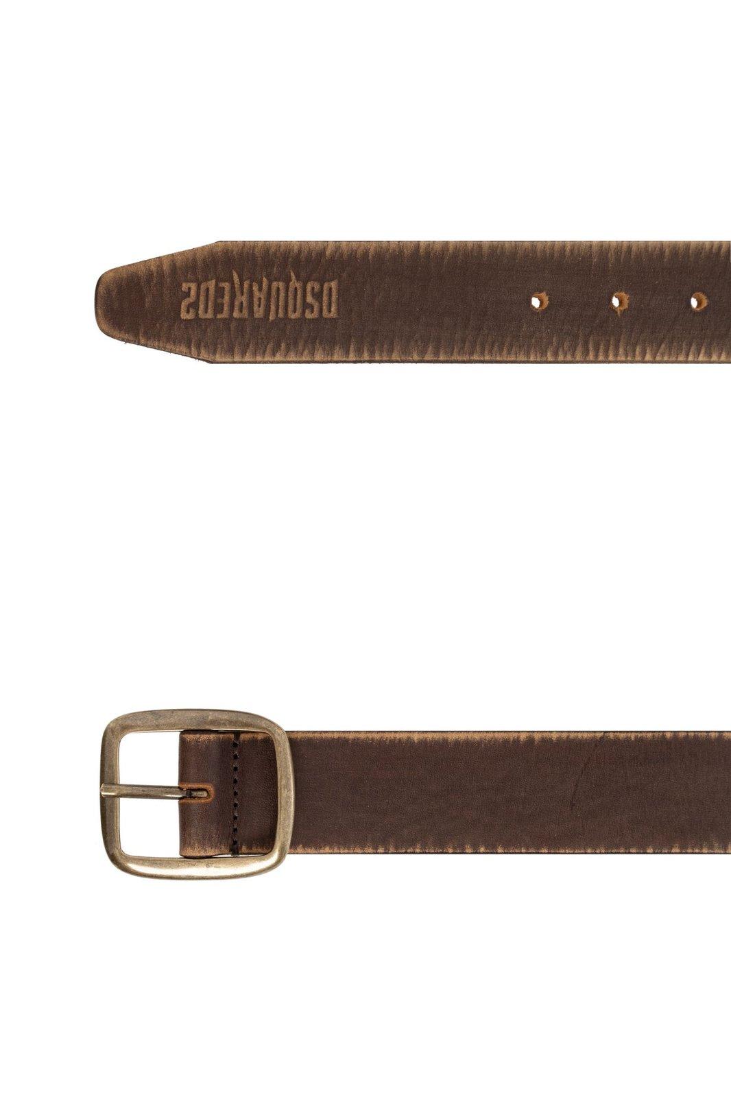 Shop Dsquared2 Vintage Buckle Belt In Marrone