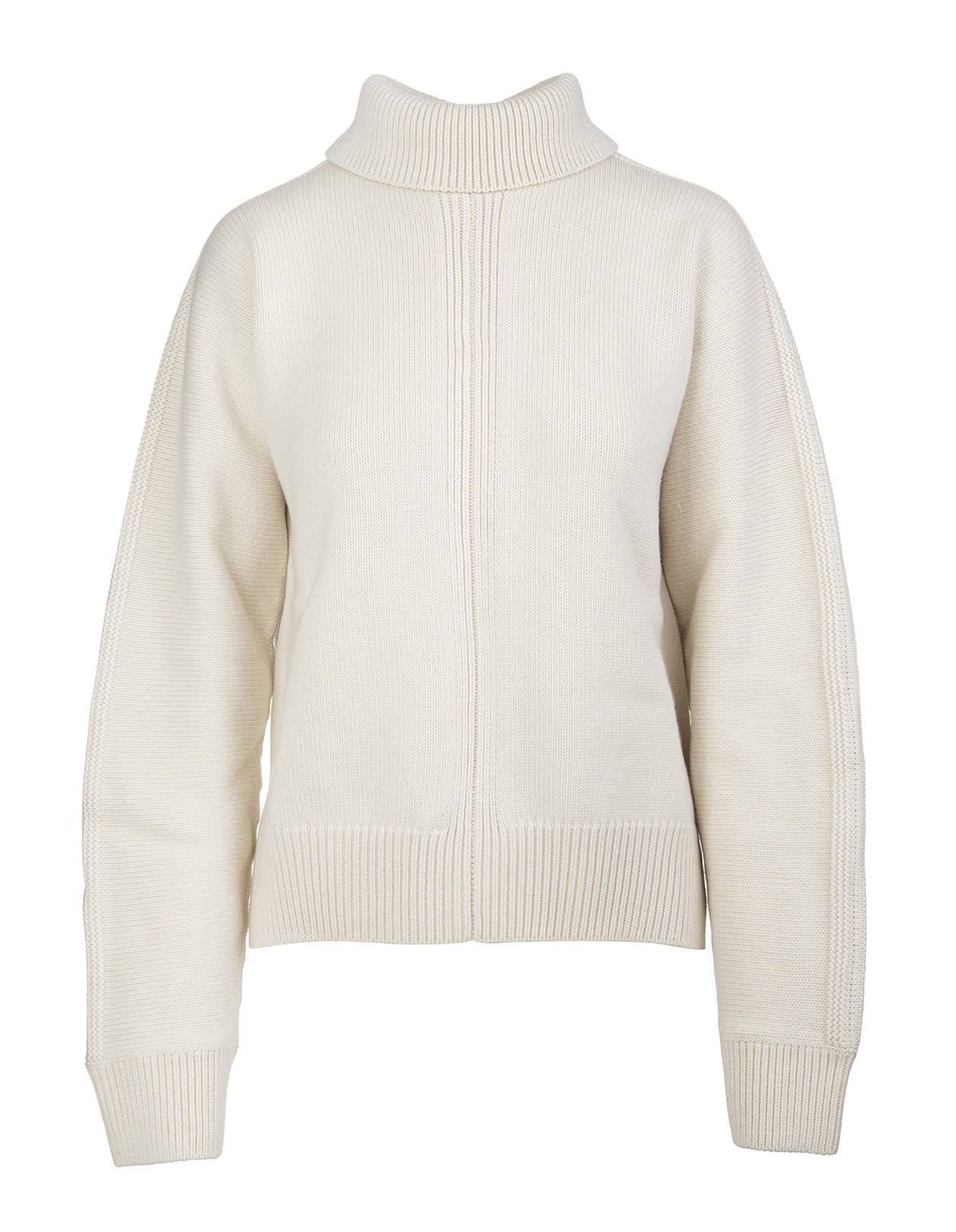 Jil Sander Ivory Sweater With Back Slit