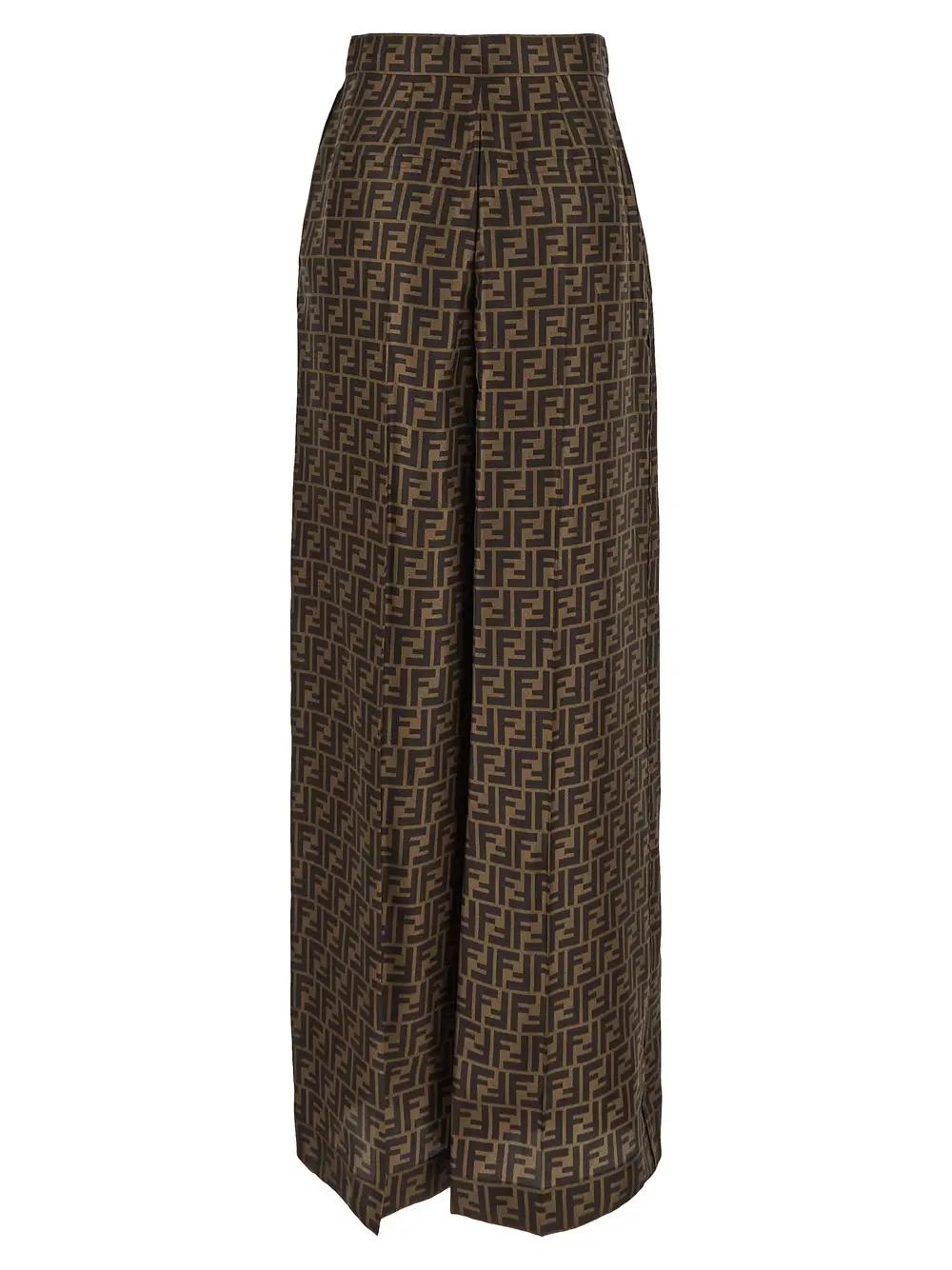 Shop Fendi Silk Trousers