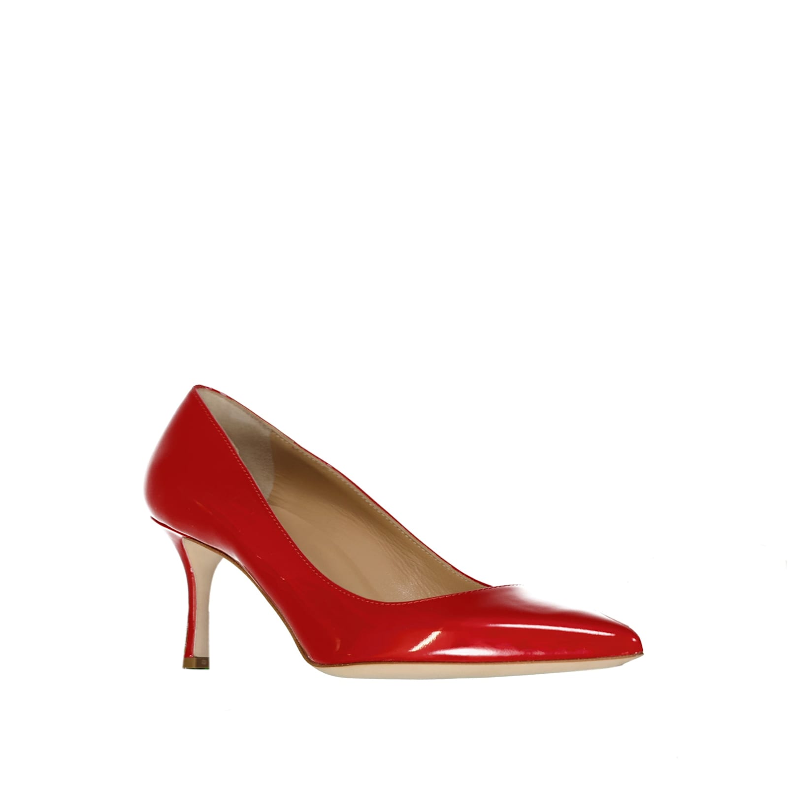 Shop Sergio Rossi New Secret 075 Leather Pumps In Red