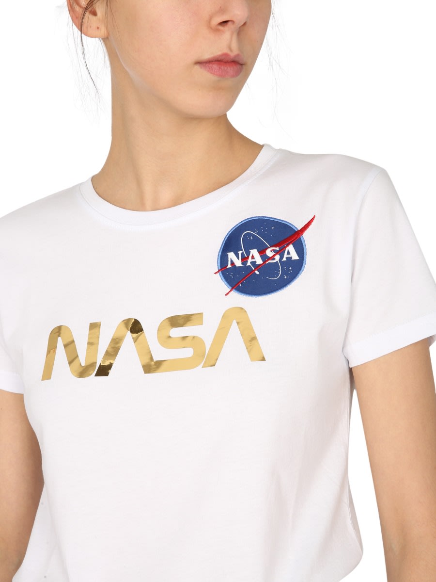 Shop Alpha Industries Nasa T-shirt In Gold