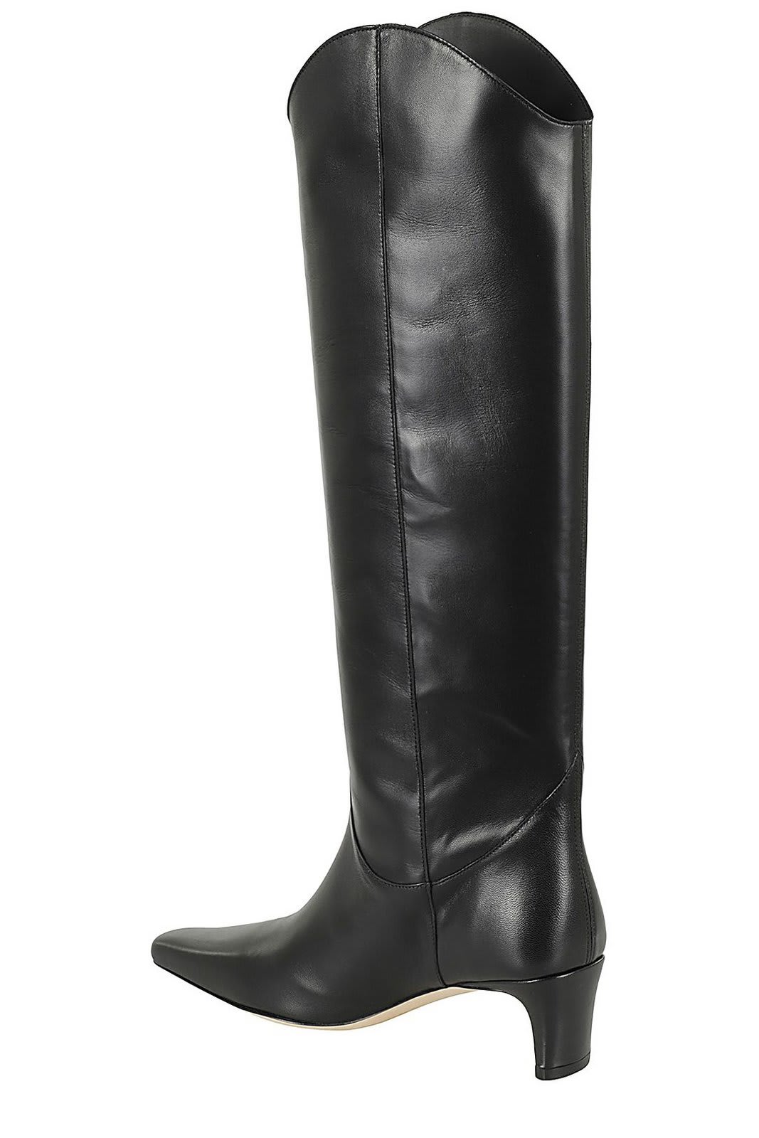 Shop Staud Western Wally Knee-high Boots In Black